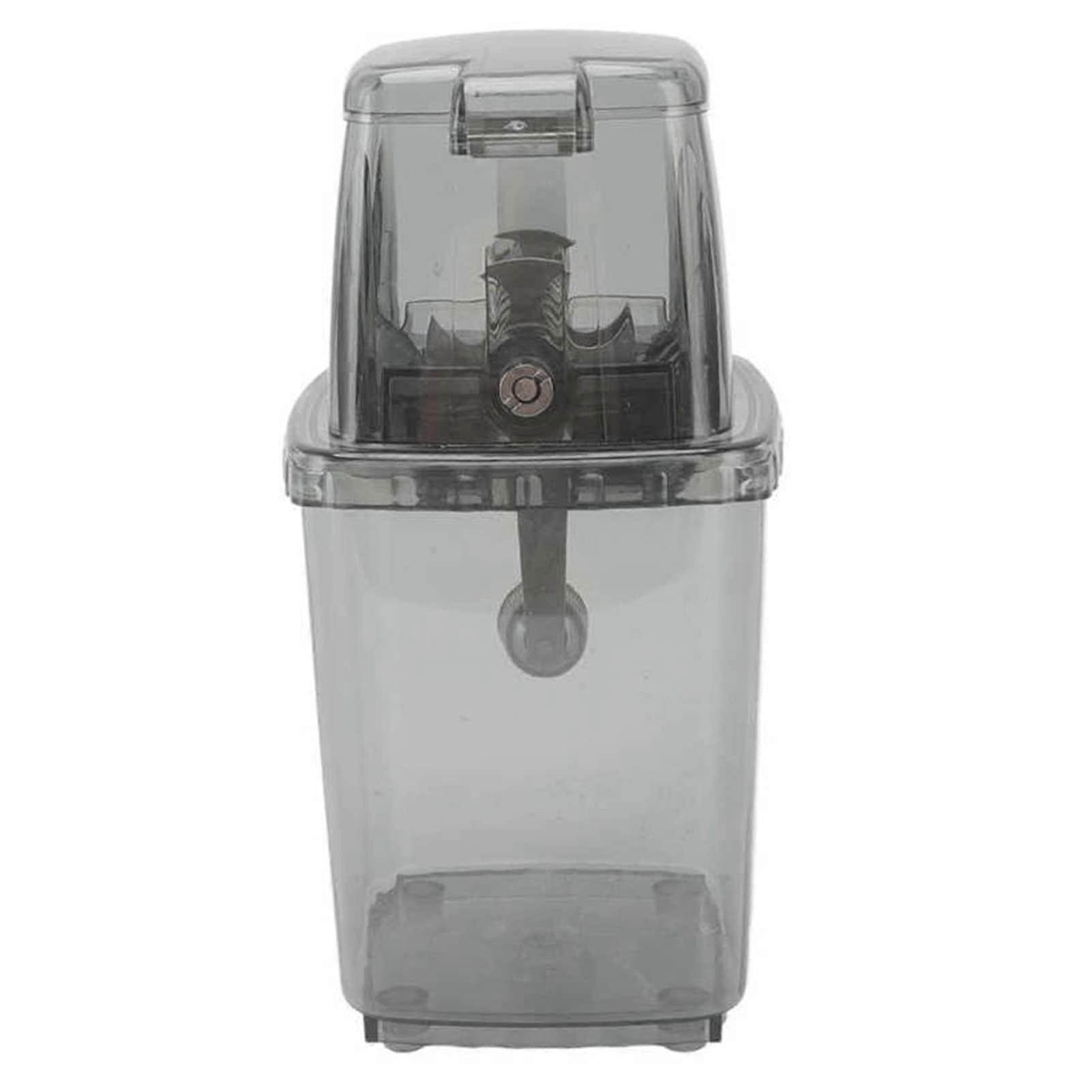 Manual ice crusher – ice cube maker for home use, Compact handheld snow cone maker, Multipurpose ice shaver for homemade frozen clear black