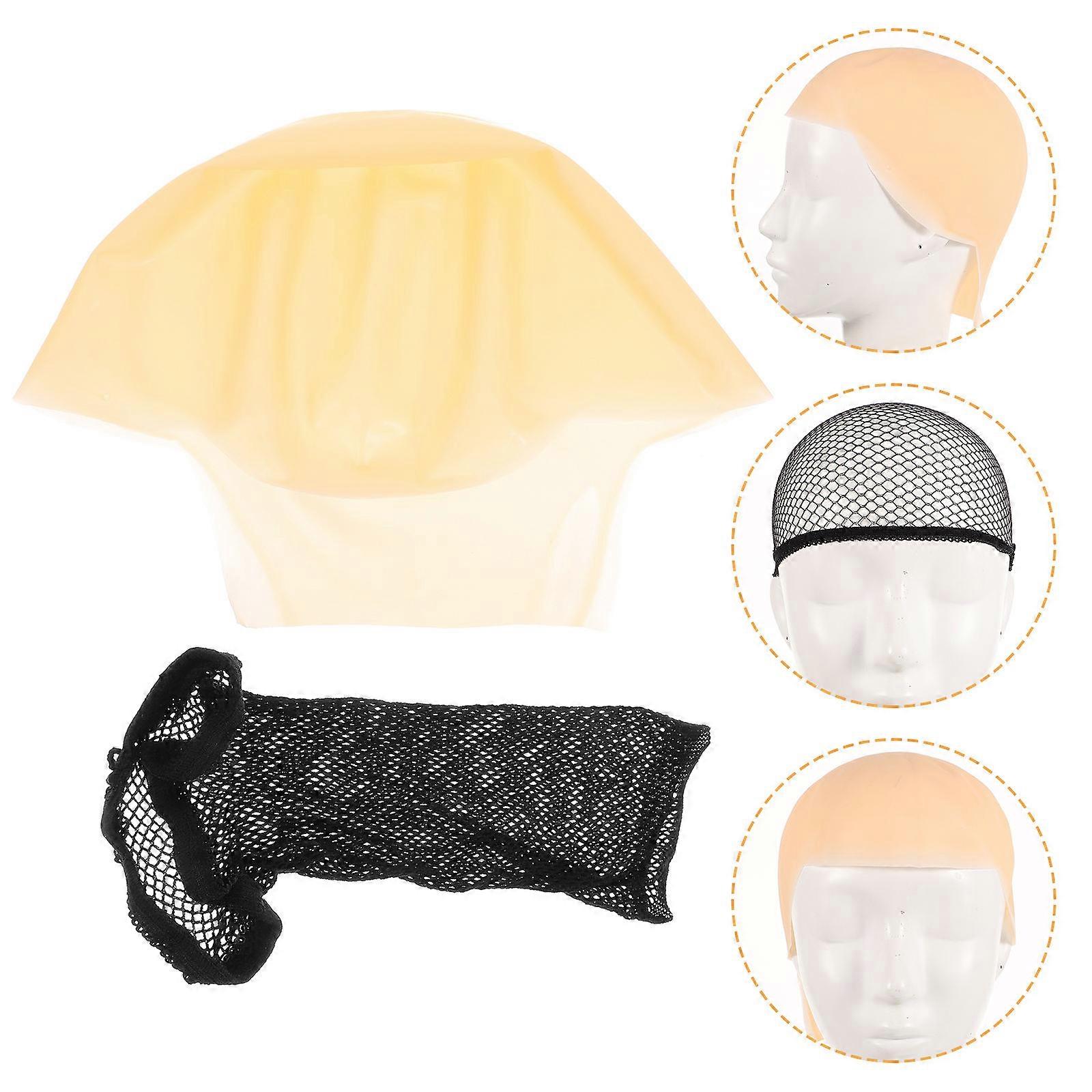 1 Set Realistic Skin Tone Bald Cap Cosplay Costume Accessory for Halloween Theatrical Makeup Parties