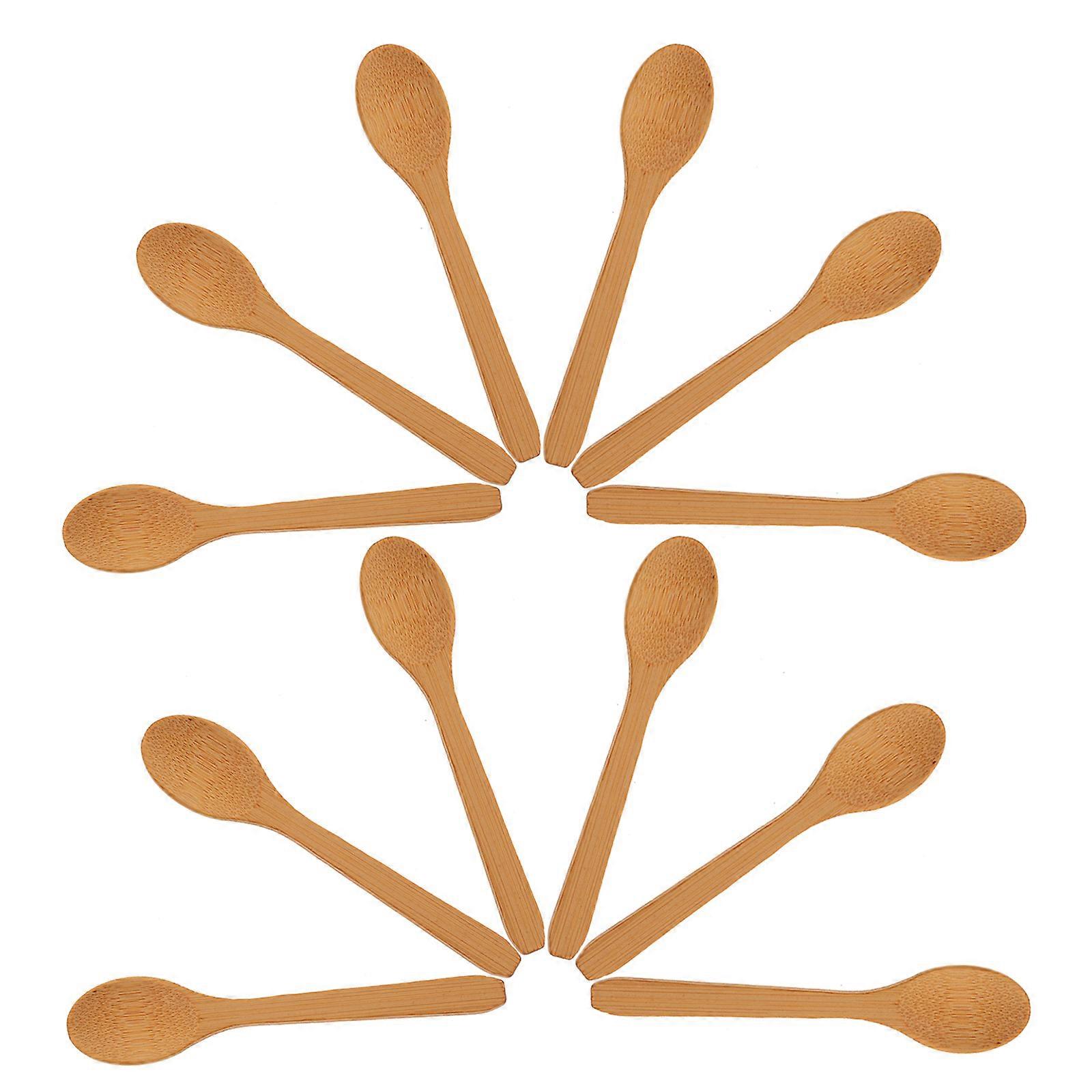 Wood Honey Spoon Sleek Finish for Beverage Stirring Kitchen Utensils 10Pcs