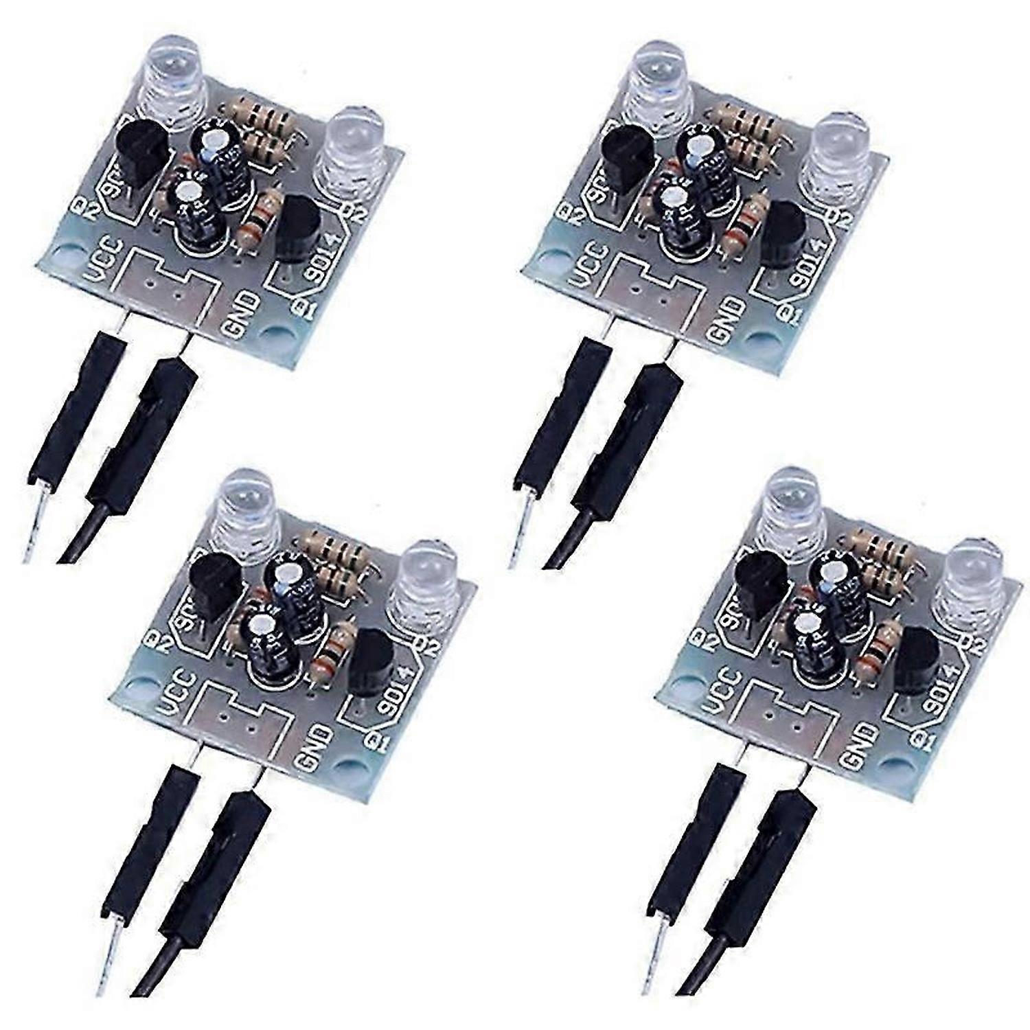 4-Piece Set 5mm LED Flash DIY Kit Electronic Starter Kit PCB Circuit Welding Skills Learning Trainin
