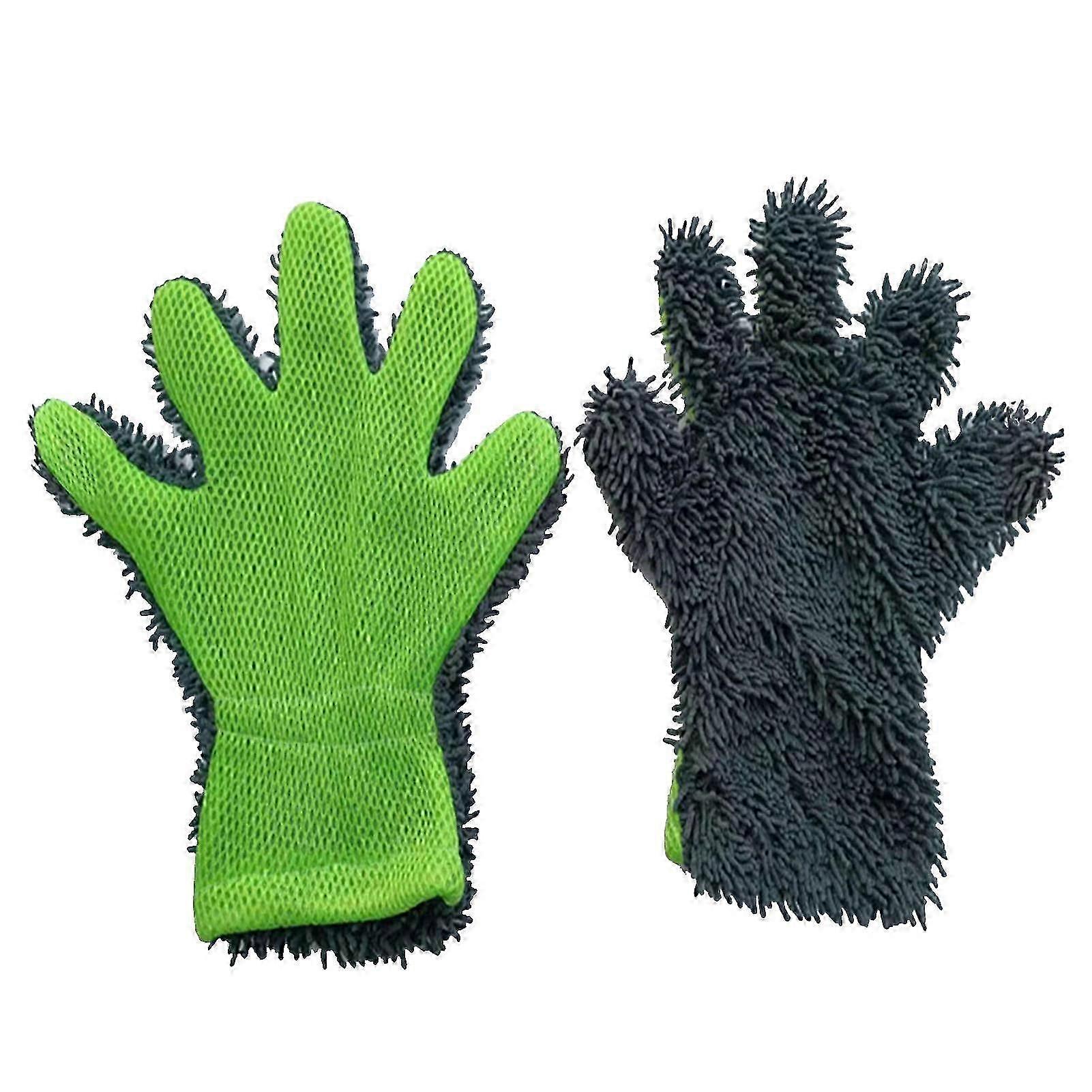 2025 Latest Model Car Cleaning Gloves Microfiber Multifunctional Five Finger