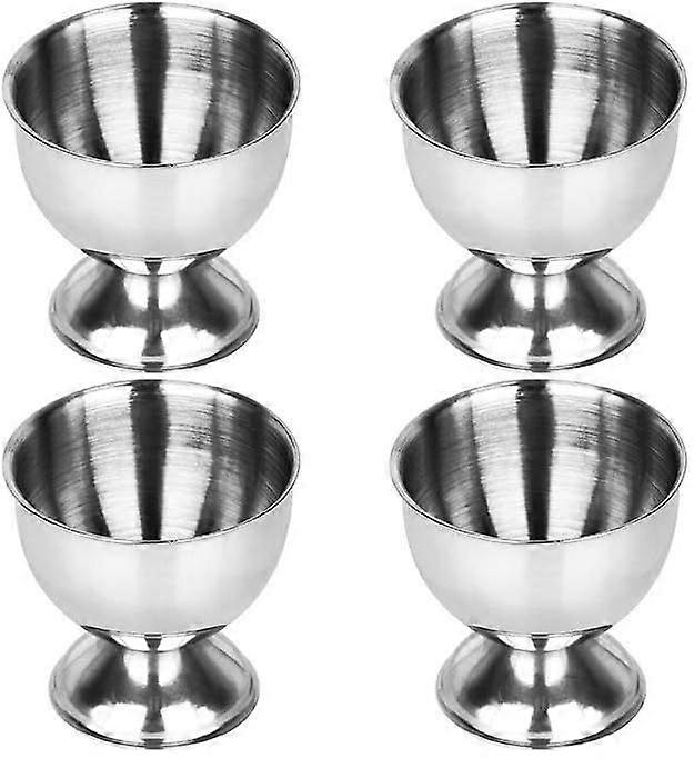 Egg cup set stainless steel egg cup flat egg cup set soft and hard boiled egg tools
