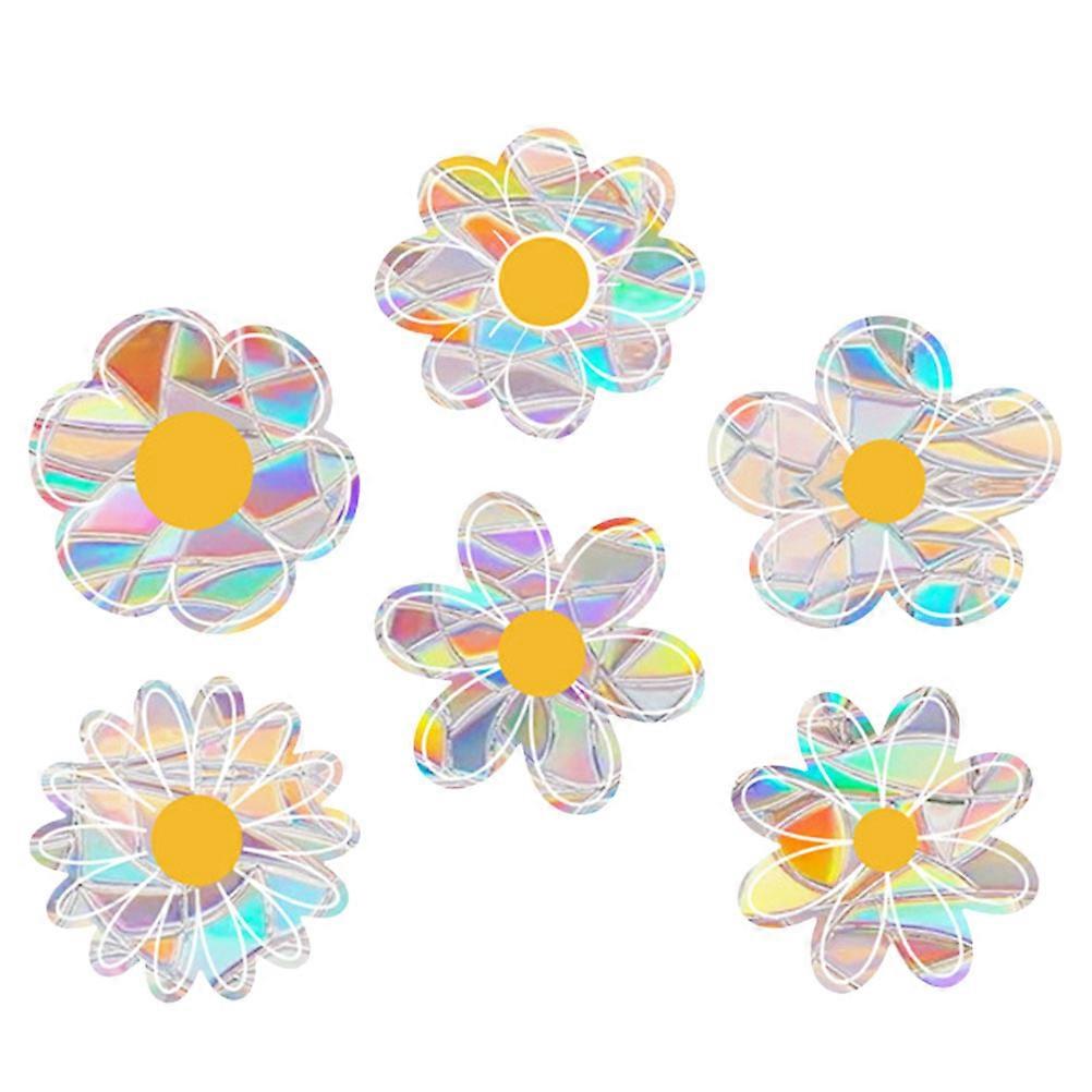 Window Cling Prism Sun Catcher Home Decor Multi Color Rectangle 6Pcs