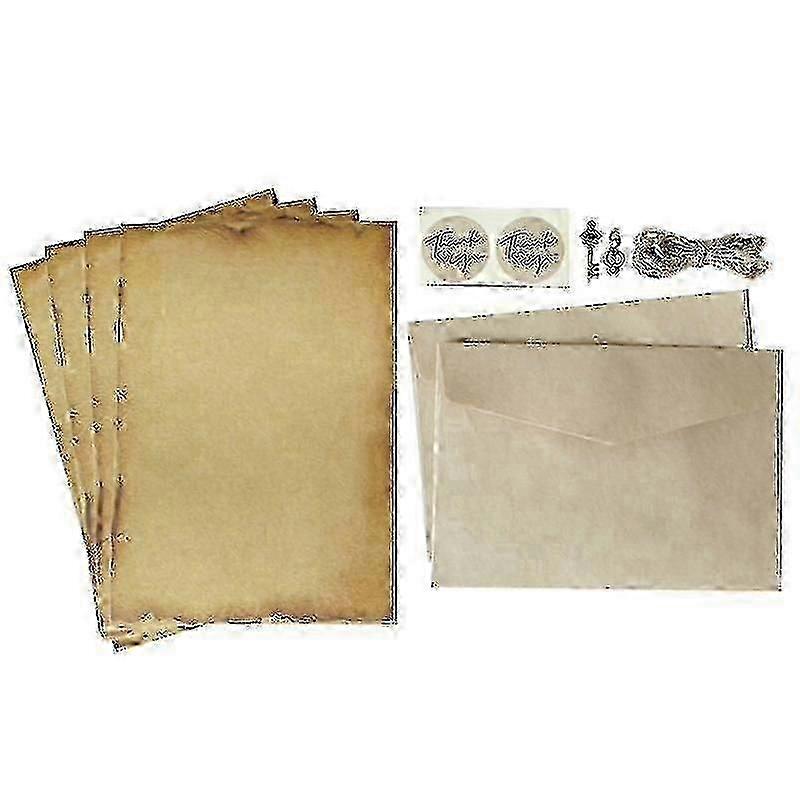 1 zestaw antycznego stacjonarnego papieru listowego A5 Kraft do zaproszeń