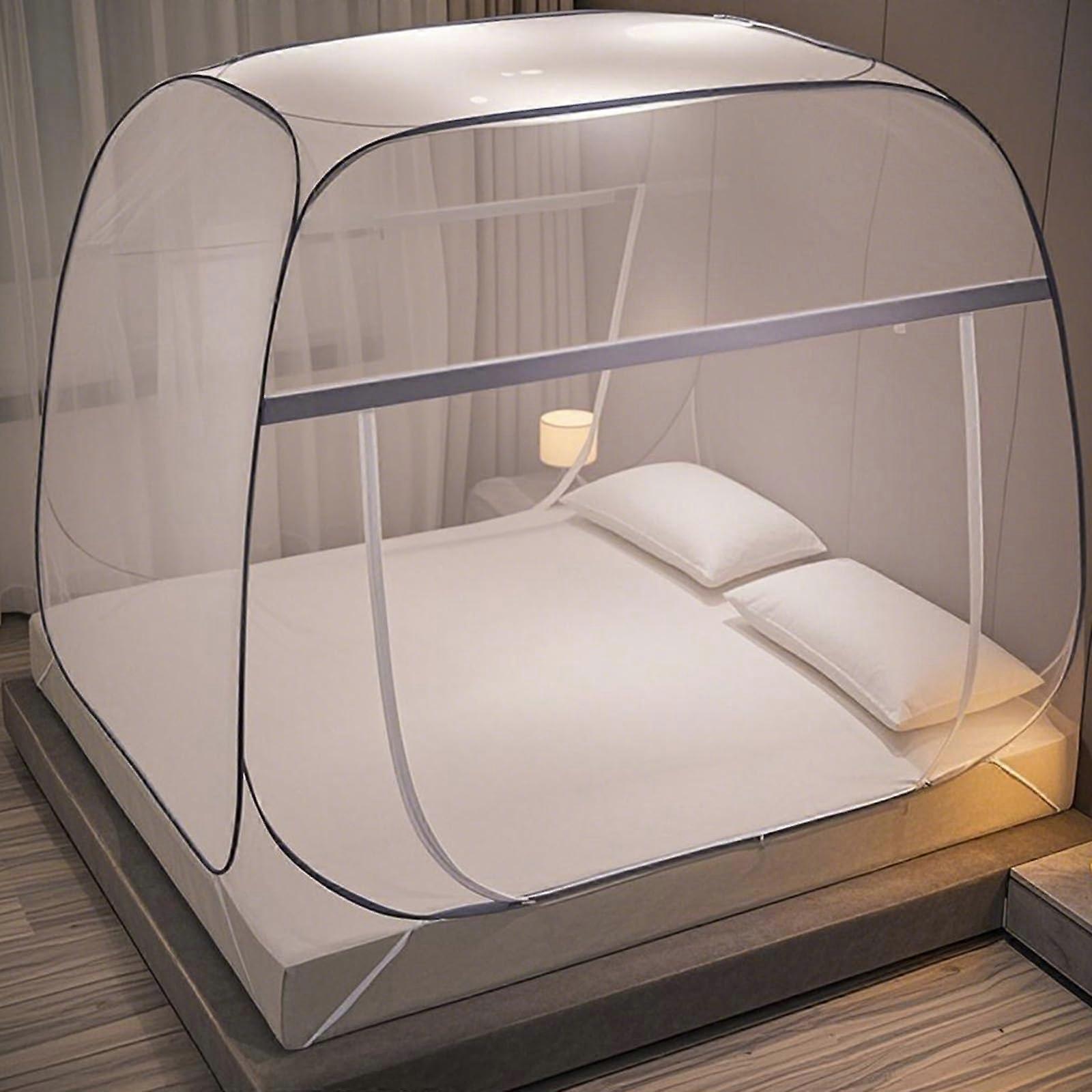 PopUp Mosquito Net for Bed, FineMesh, Easy Installation, 200x220x150cm