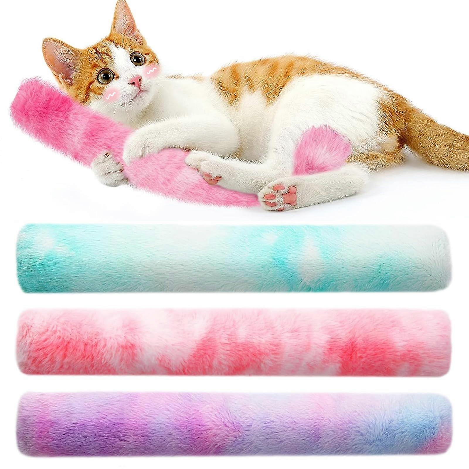 Cat Toy Catnip Cushion Pack of 3 Soft Durable Interactive Kicker Toys for Indoor Cats Teasing Comforting