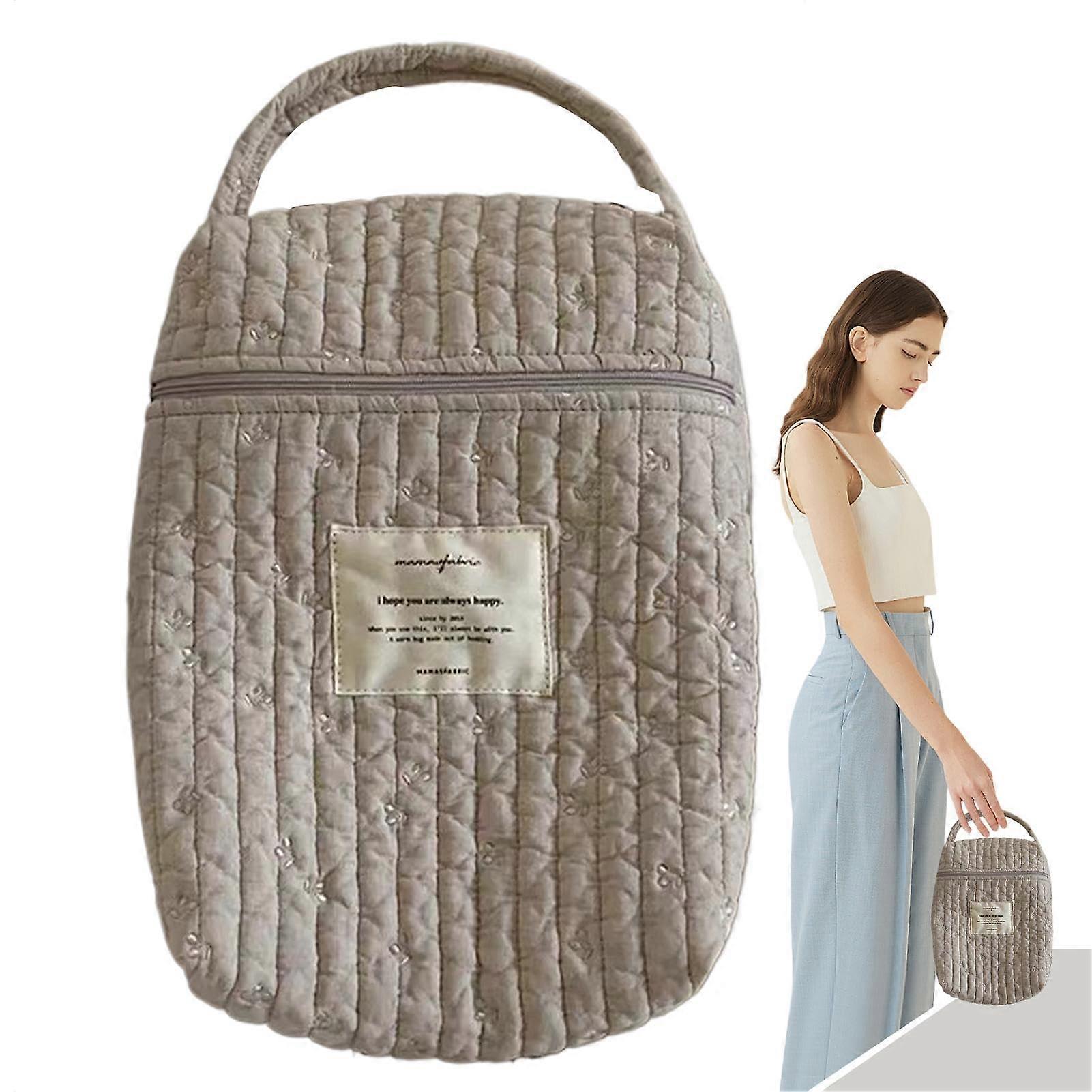 Nappy Organiser for Changing Table - Quilted Diaper Bag Caddy, Portable Soft Nappy Stacker for Nursery Essentials