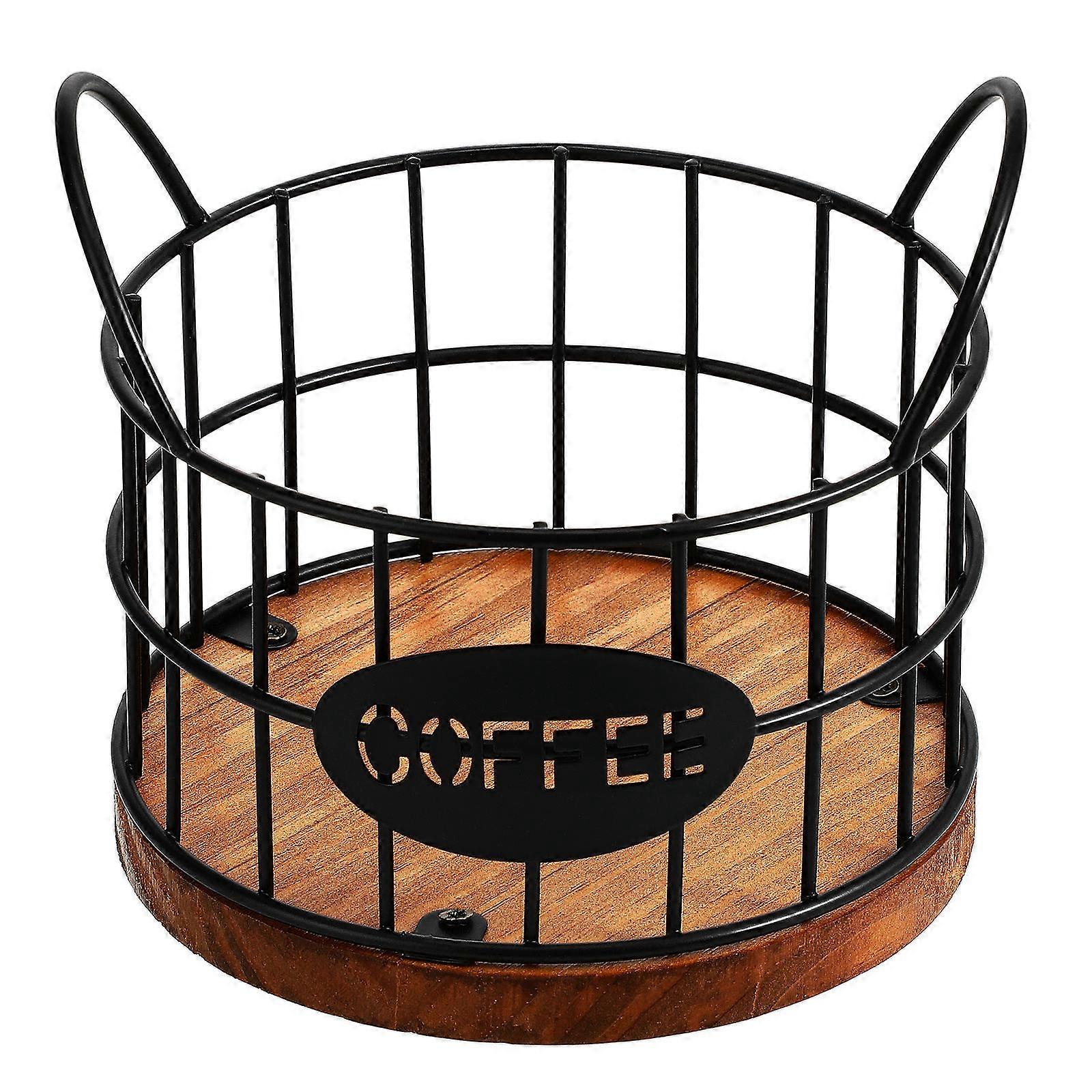 Coffee Pod Basket Chic Metal Wire Organizer Home Users Coffee Set