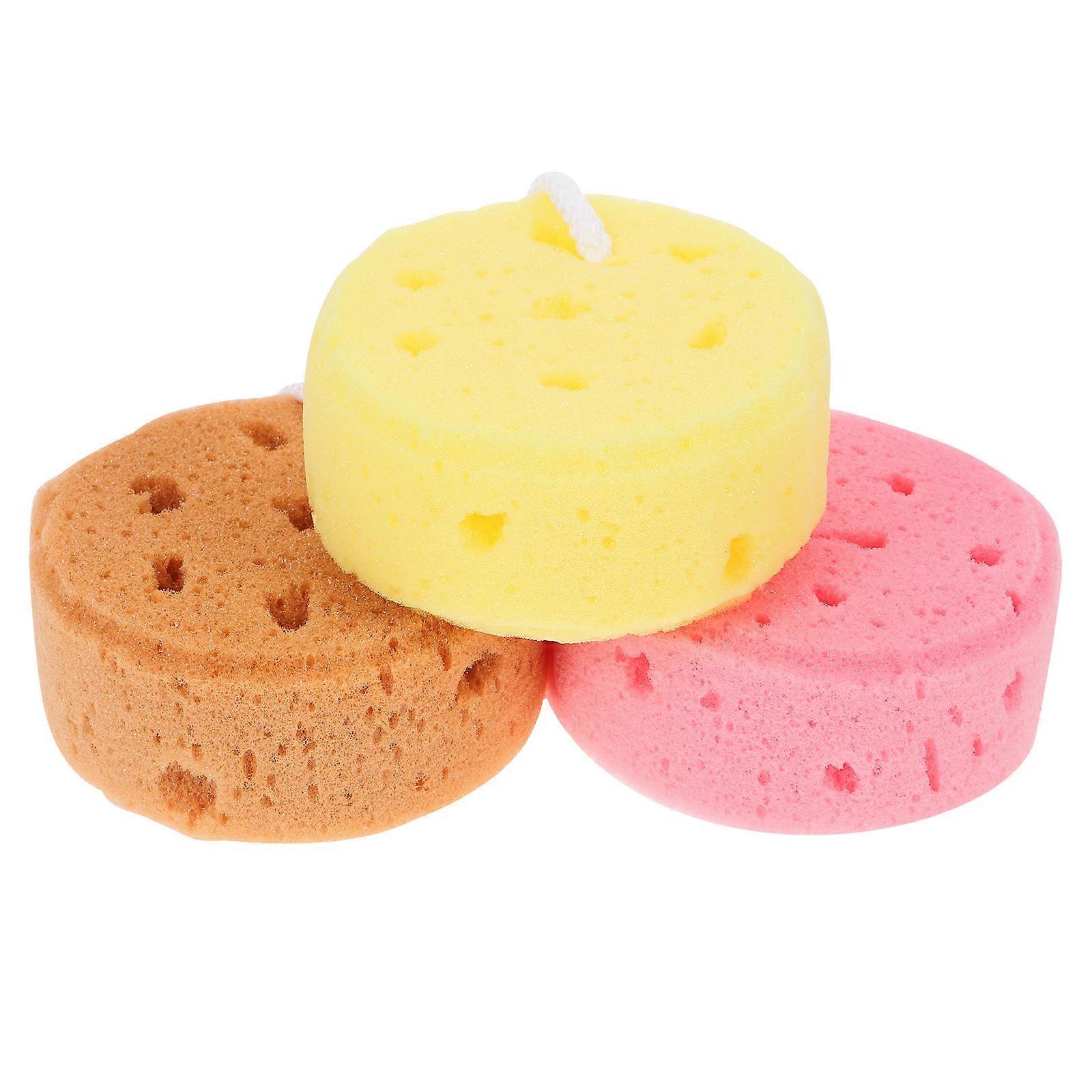 Exfoliating Sponges For Body Bathing Balls Bubble Generating Convenient Grip 3Pcs