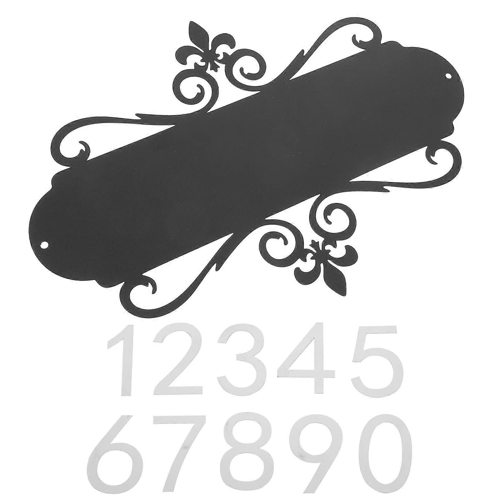 Decorative House Numbers Metal Door Number Plate Simple Indoor Use For Homeowners 1Set