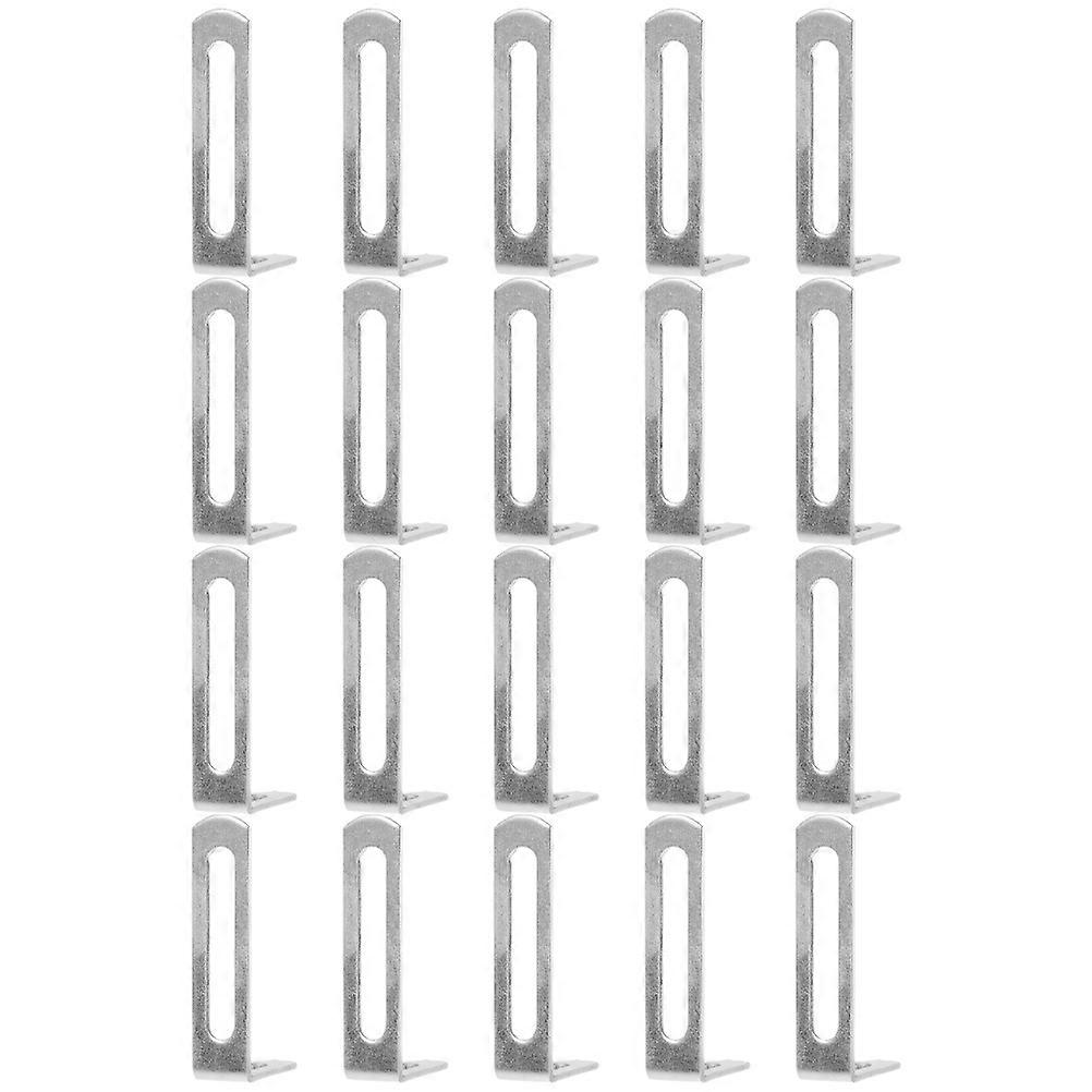 Metal L Brackets for Shelves Rust-Proof Angle Iron Brackets Home Use 3.80X2.40X1.20CM DIY Replacement 20Pack