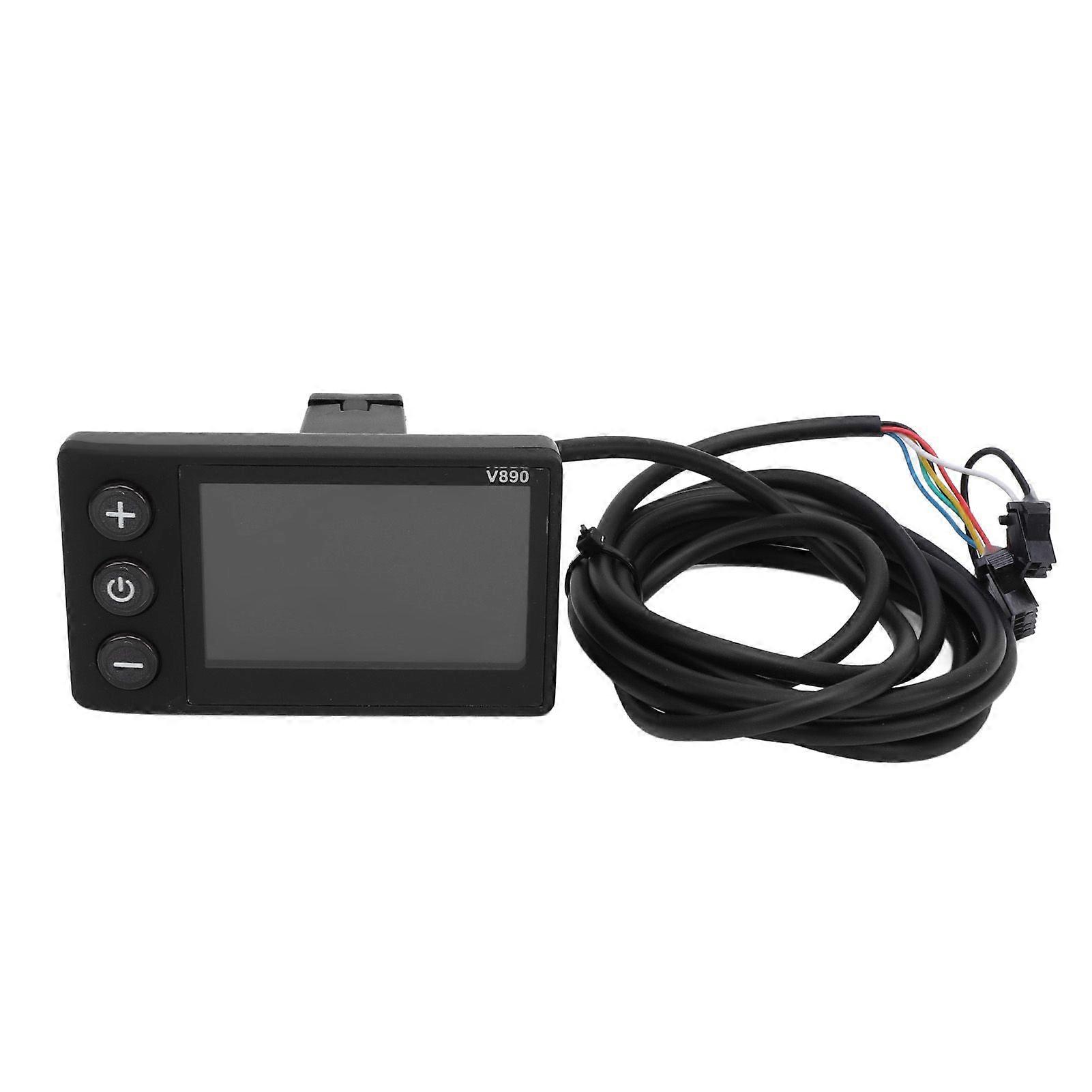 Electric Bike LCD Display 5P and 2P Universal Fit 24V 36V 48V 60V LCD Display Meter V890 Color ScreenYMQX)