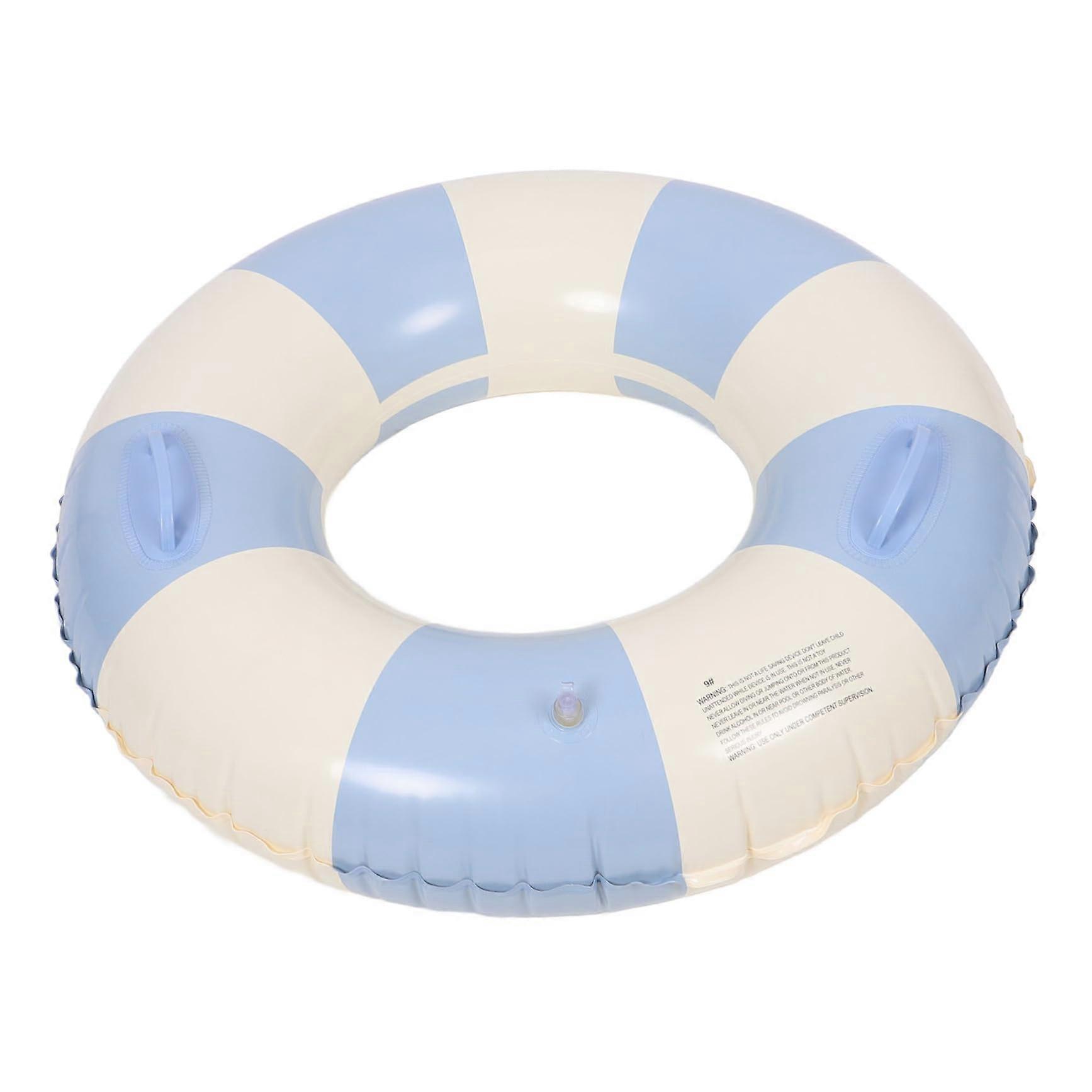 Striped Swimming Ring Floating Water Floatie Child Toy Pool PVC Blue 4
