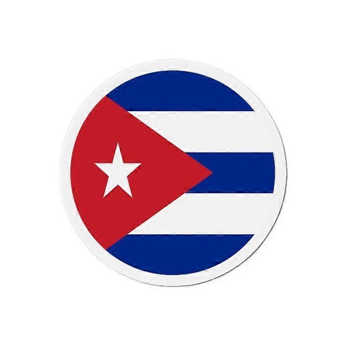 Round Magnet - Multicolor - Cuba Flag - 9 cm - 50 pieces - Synthetic resin