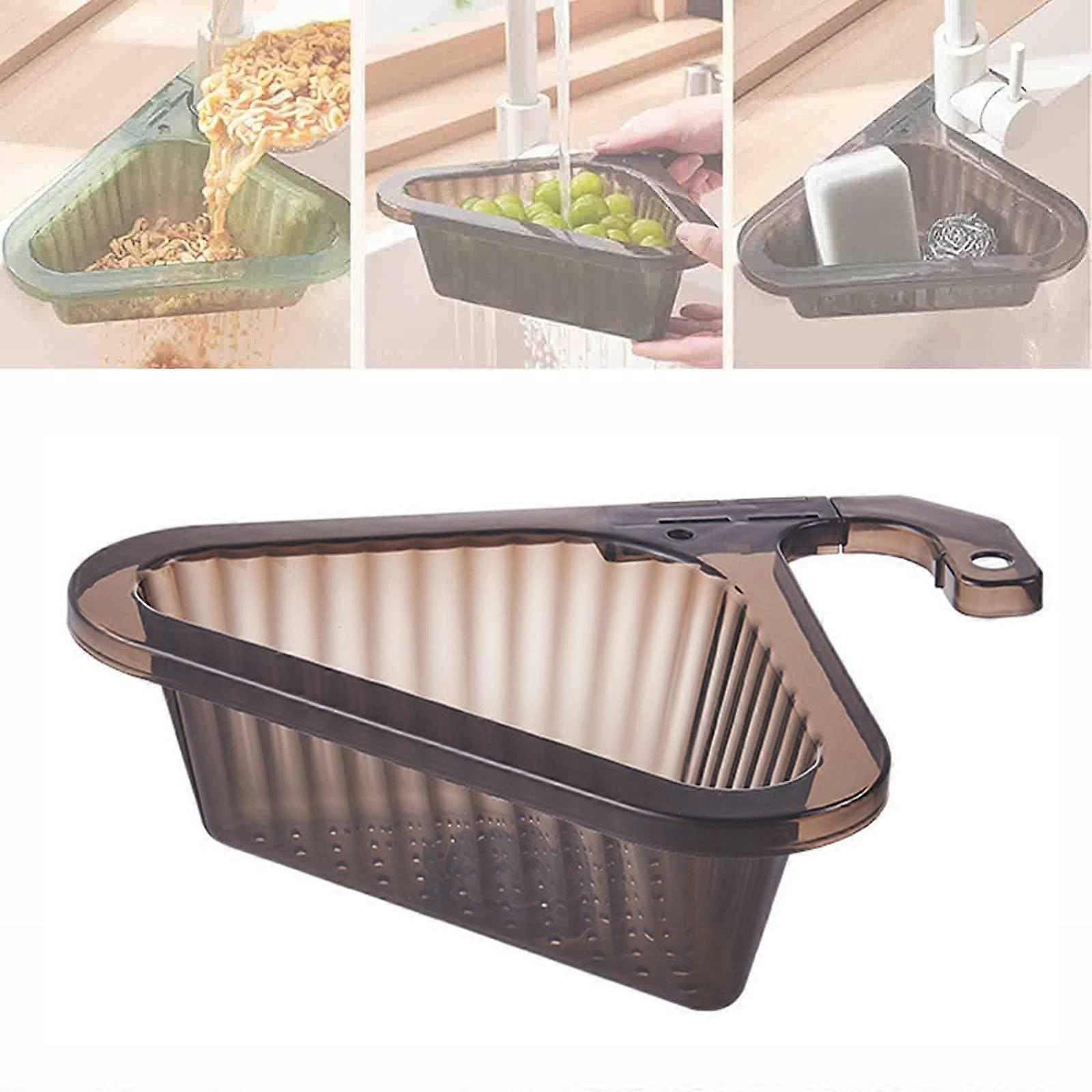 Strainer Basket Drain Basket for Kitchen Sink Organiser Triangular Filter Baskets (C)