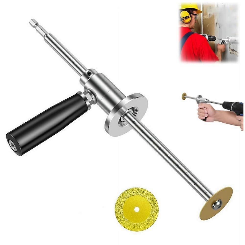 Inner Pipe Cutter for PVC Pipe 1.5" to 8" with 7" Adjustable Depth, Steel Construction, Diamond Grain Wheel, Black