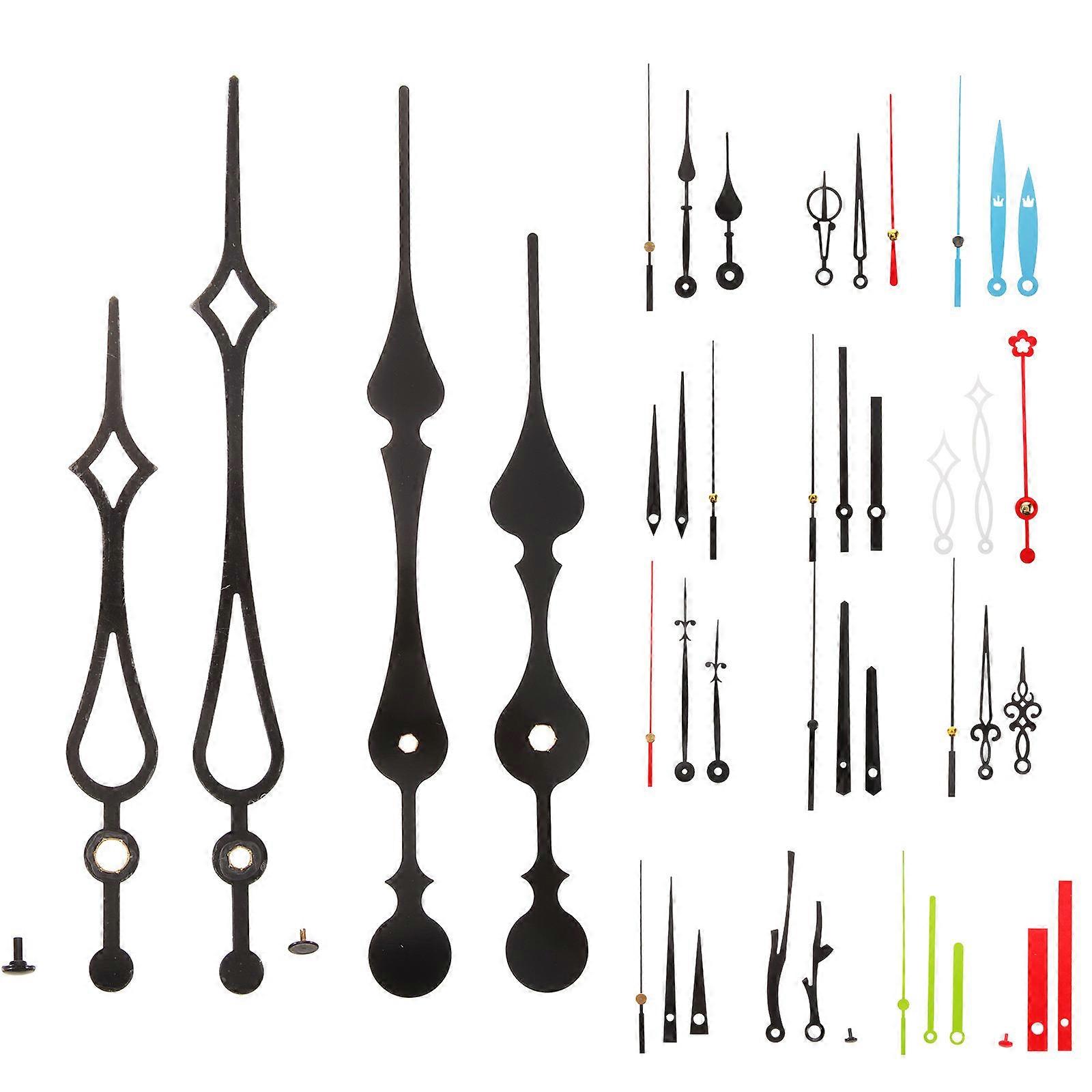 Clock Spare Parts Clock Hands Wall Clock Components Diy Projects Assorted Color 15Sets