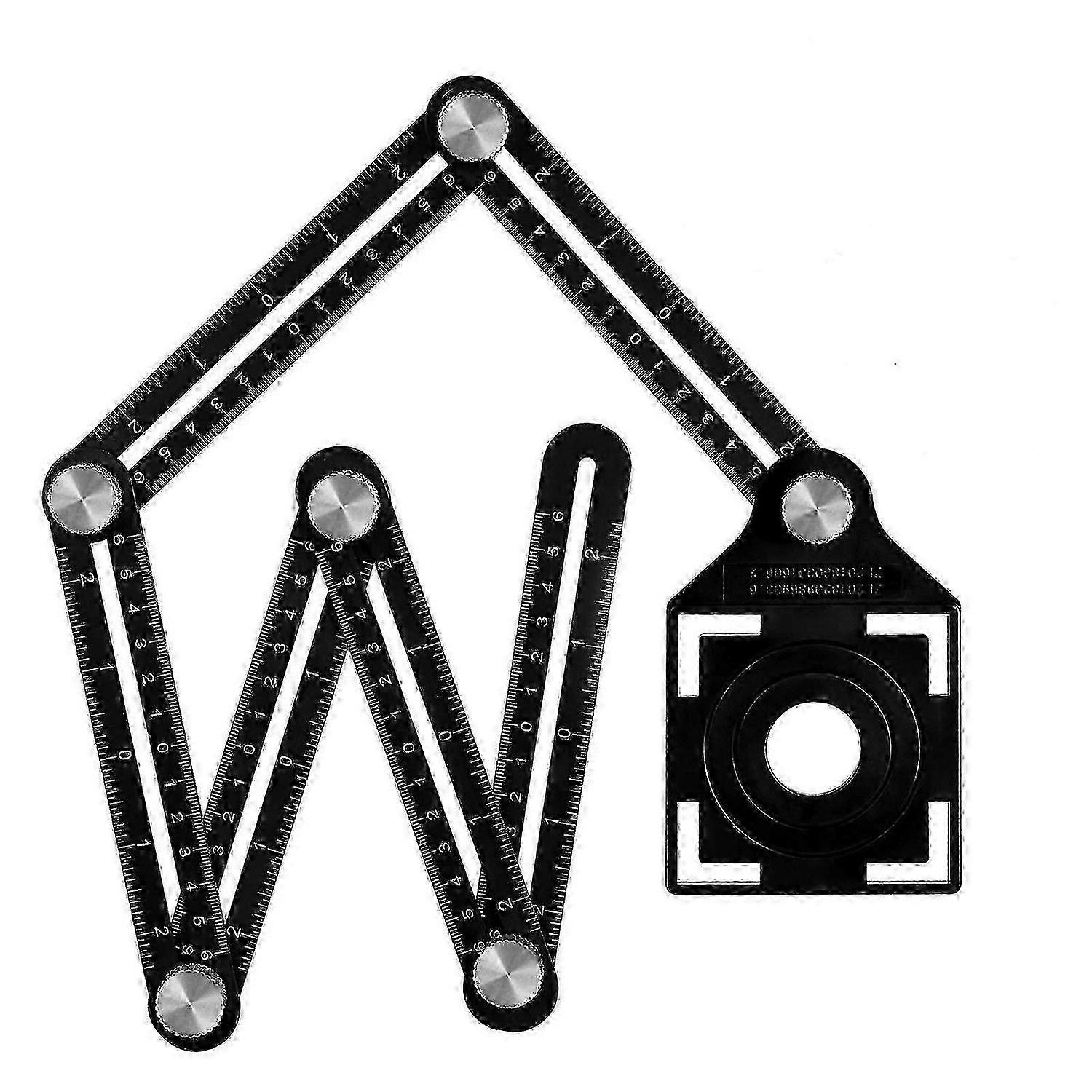 Multi-angle Measuring Ruler With Positioning Hole-6 Sided Aluminum Alloy Angle Template Tool-templat