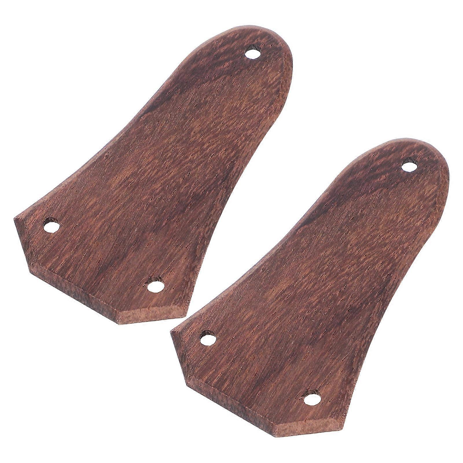 Bell Shaped Wooden Truss Rod Covers for Electric Guitar Bass Natural Grain, Easy Installation, Protection for Musical Instruments