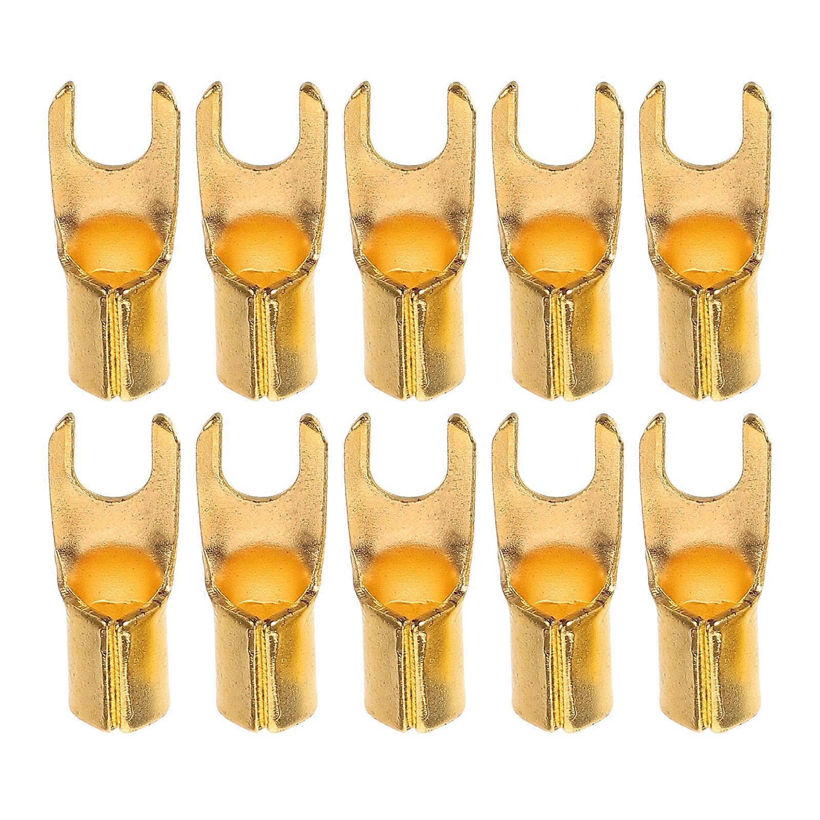 U Shaped Speaker Wire Connectors   Heavy Duty Plated Terminals for Automotive Audio Amplifiers   Durable Spade Connectors for Enhanced Sound Quality