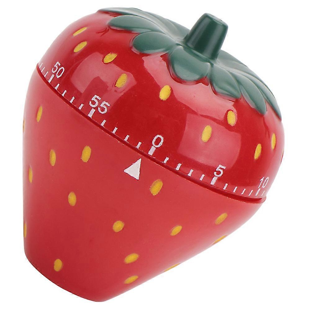 Mechanical Operation Strawberry Shaped Timer For Baking Cooking And Home Use With Reminder Function 1Set