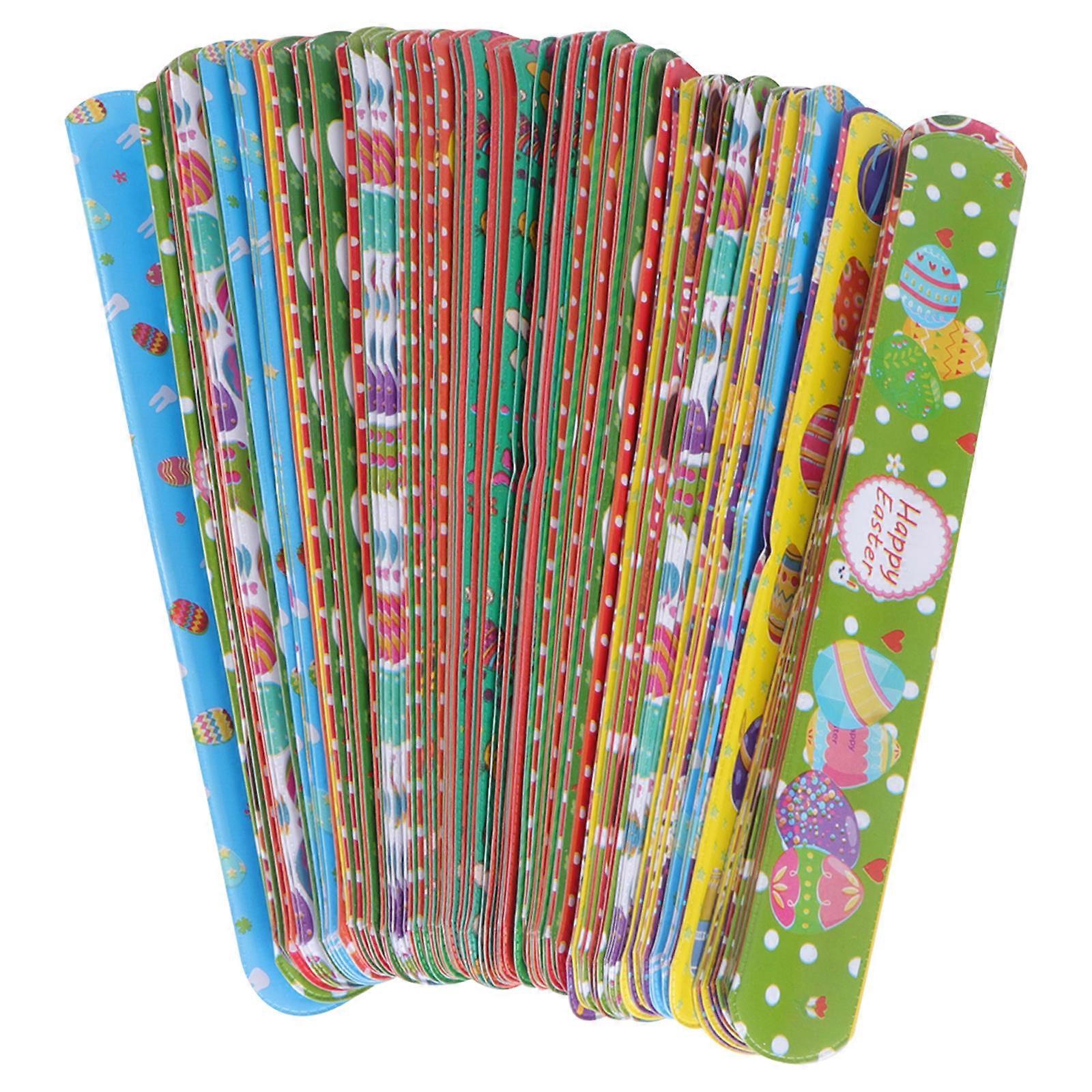 Wristbands 100Pcs Easter Themed Slap Bracelets For Kids And Adults In Assorted Color For Event Parties