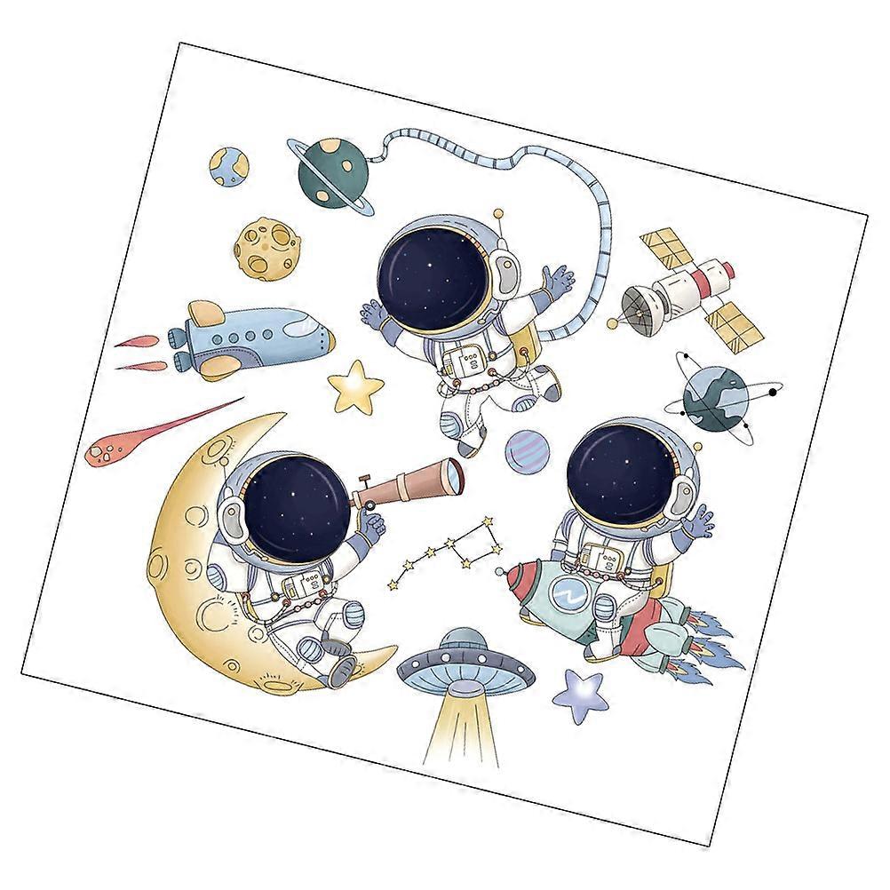 Creative Astronaut Wall Sticker – Removable Space Decor Decal for Nursery, Playroom or Bedroom – Unique Astronaut Design for Kids and Space Lovers