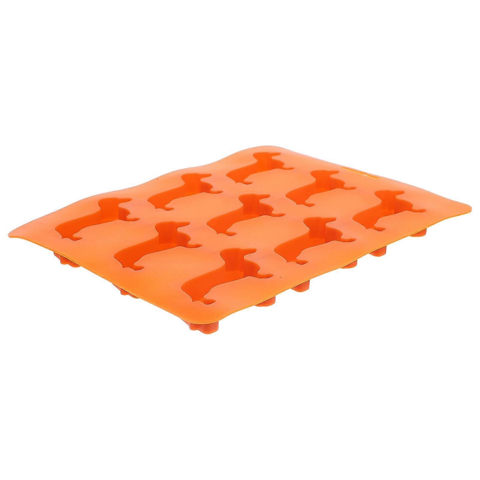 Silicone Chocolate Molds for DIY Use Orange Creative Design Perfect for Baking and Gifts 2pcs
