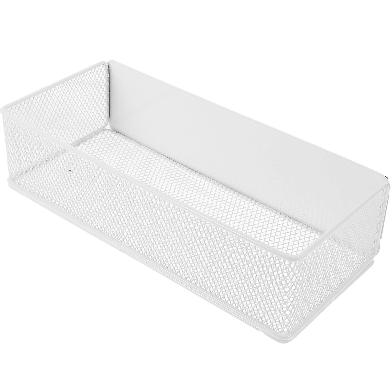 Magnetic Storage Shelf For Refrigerator Kitchen Use Modern Rectangular White 1Pack