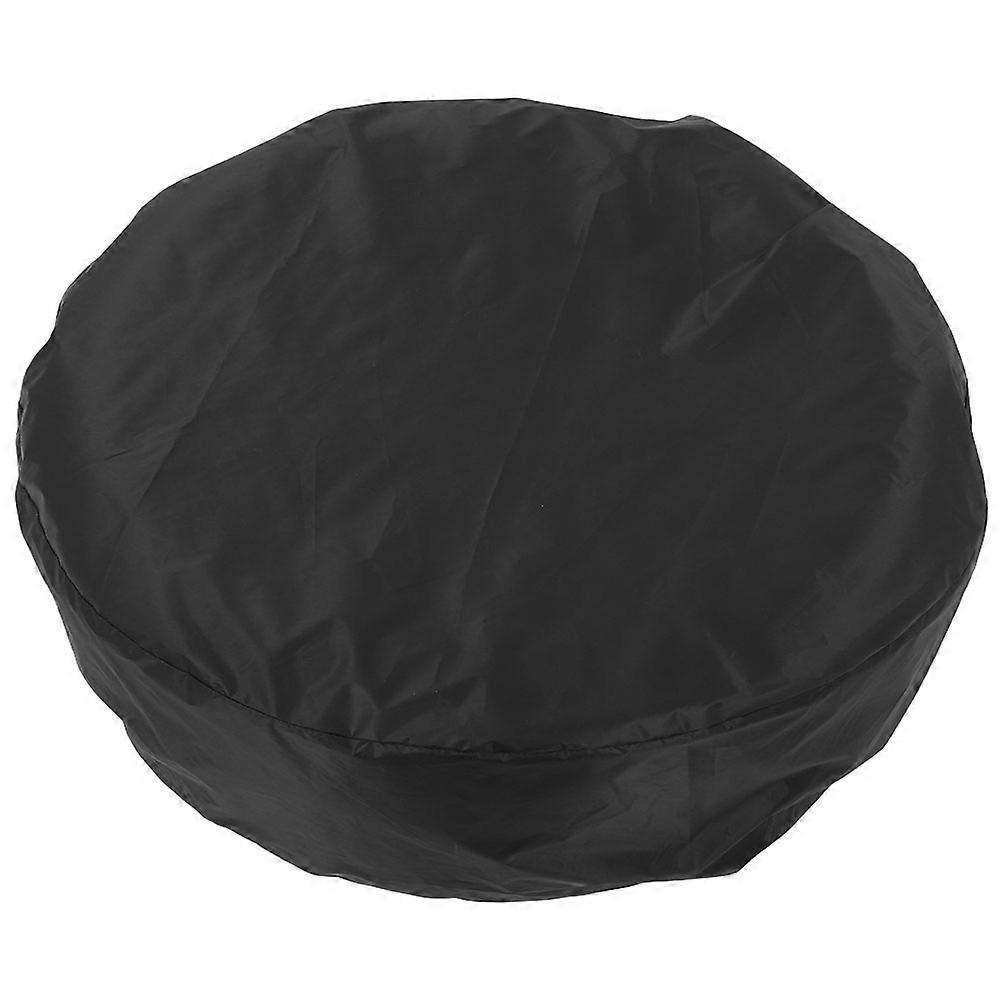 Durable Polyester Spare Tire Cover with Windproof Hooks for Car Use Black Fits 2729 Inch Tire Diameter