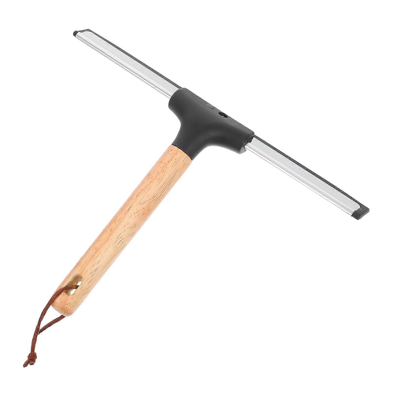 Shower Glass Squeegee with Durable Wooden Handle for Bathroom, Car Windows, and Smooth Surfaces – Lightweight, Multi Functional Cleaning Tool for
