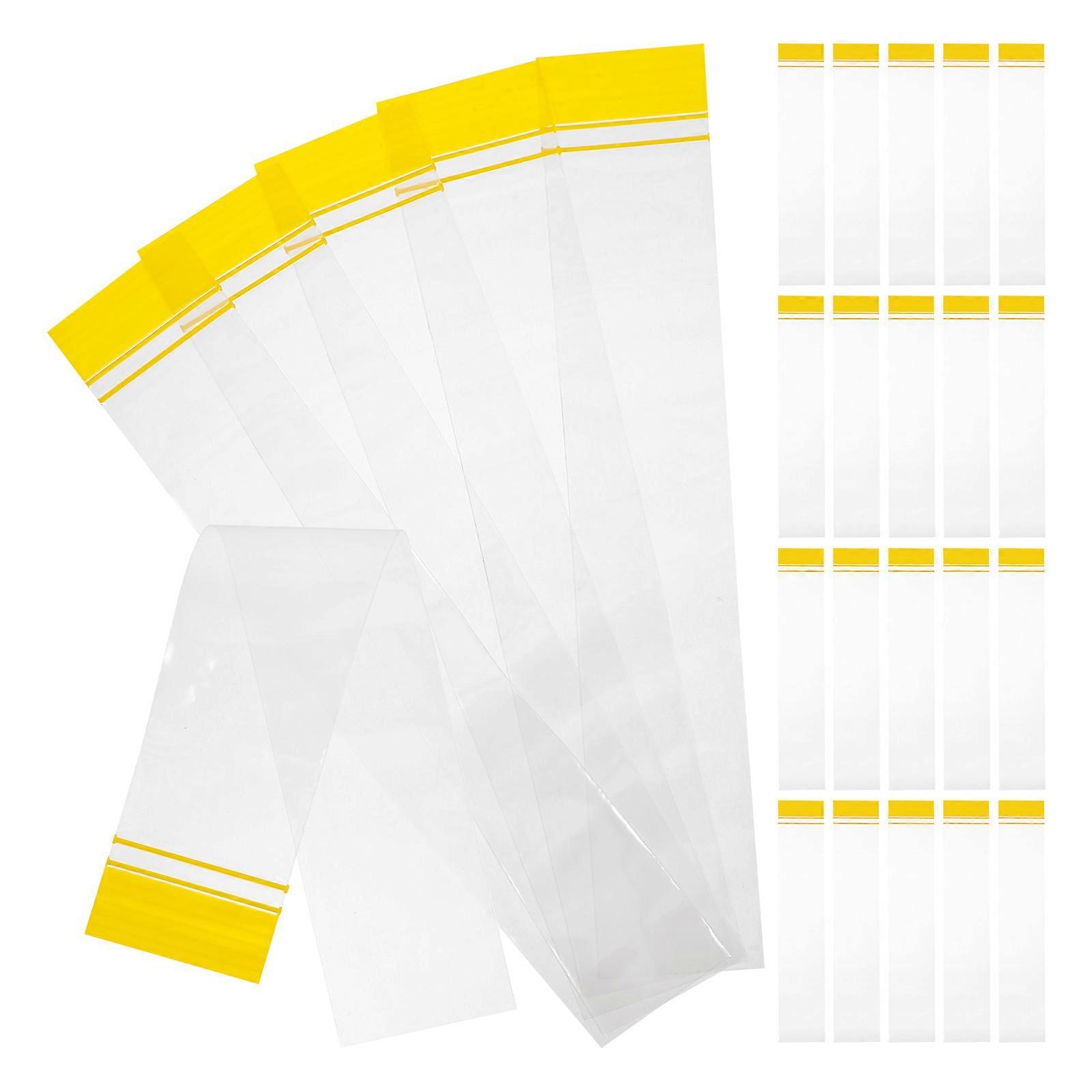 Yellow Reusable Ice Candy Making Bags for DIY Parties and Events Safe PE Pouches 100pcs