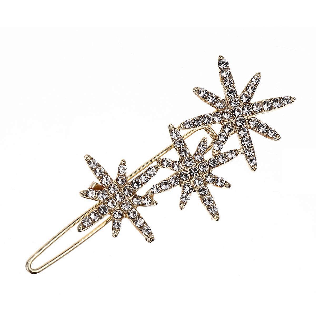 Decorative Hair Clip Snowflake Hair Accessories Made Of Alloy For Ladies 2.4X0.9X0.2In Daily Usage 1 Pair