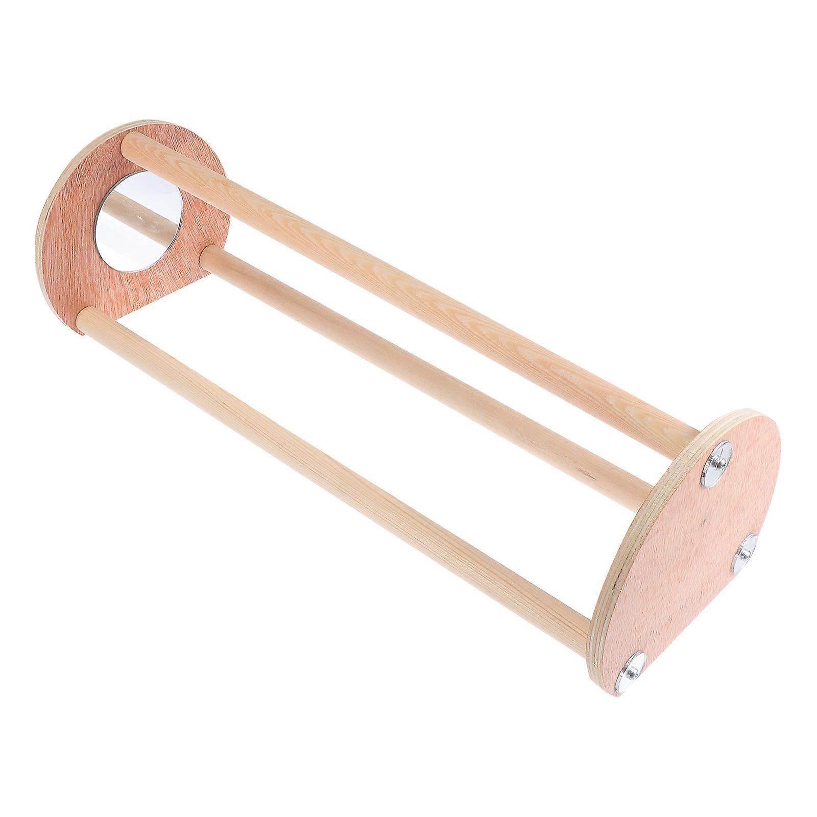 Wooden Chick Mirror Perch Bird Mirror Standing Rack for Chickens and Parrots, Stylish and Practical for Various Breeds, Coop Accessory