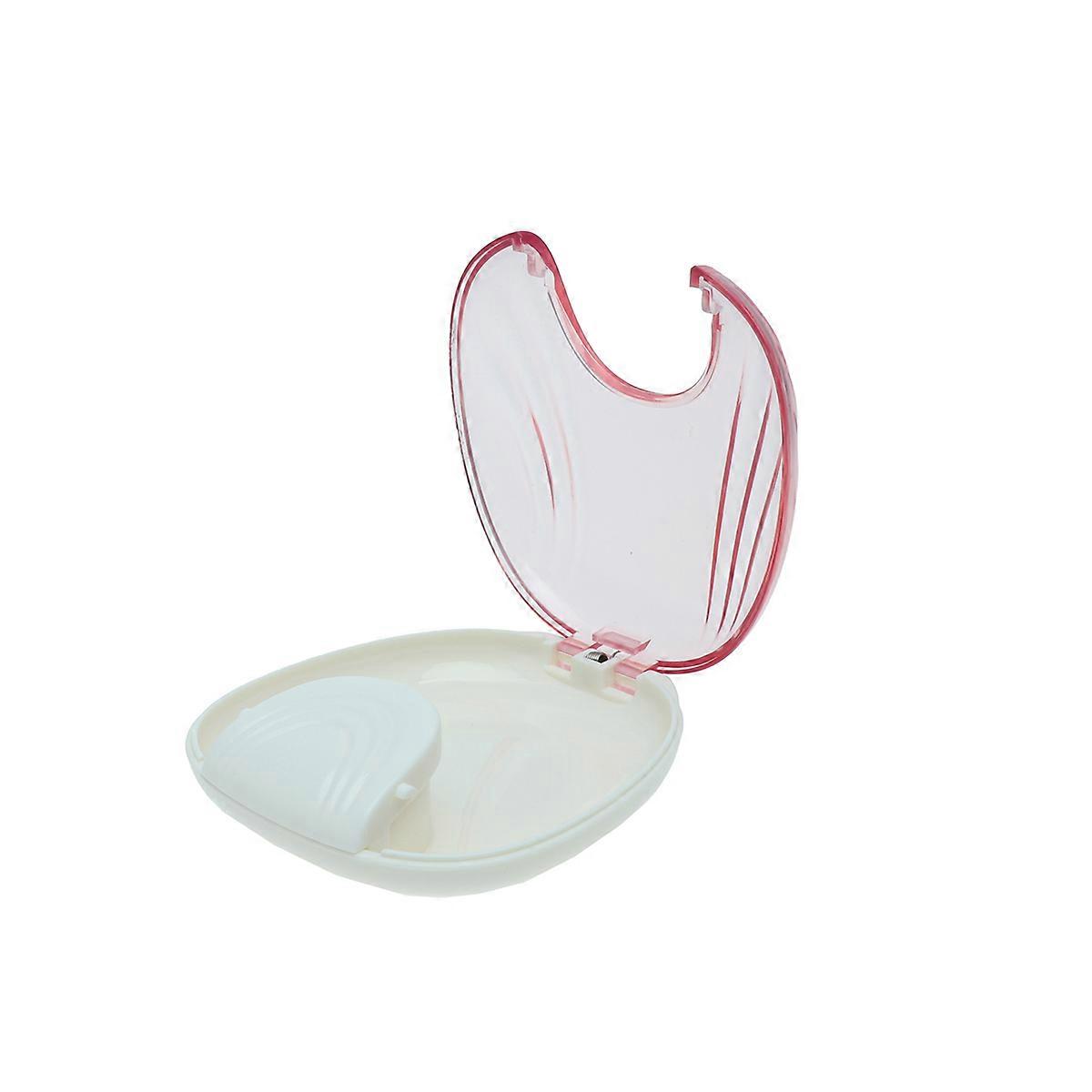 Pink Plastic Denture for False Teeth Use Compact Size Suitable for Travel Camping and Outdoor Activities
