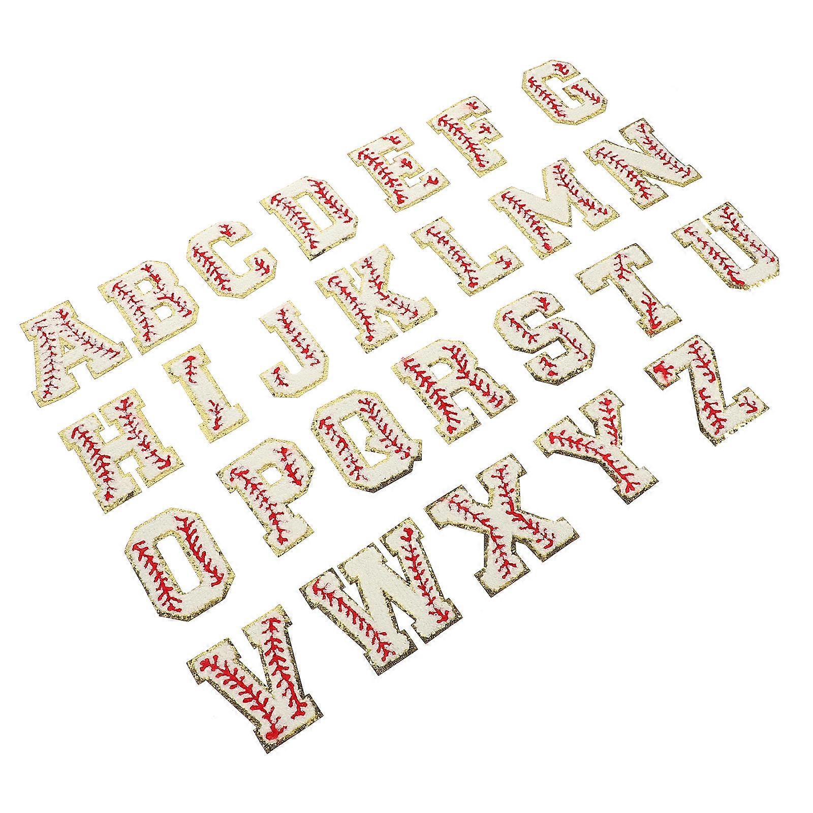 Crafting 26Pcs Iron-On Embroidered Applique Alphabet Patches Suitable For Pillows Cushions Home Decor With Durable Style