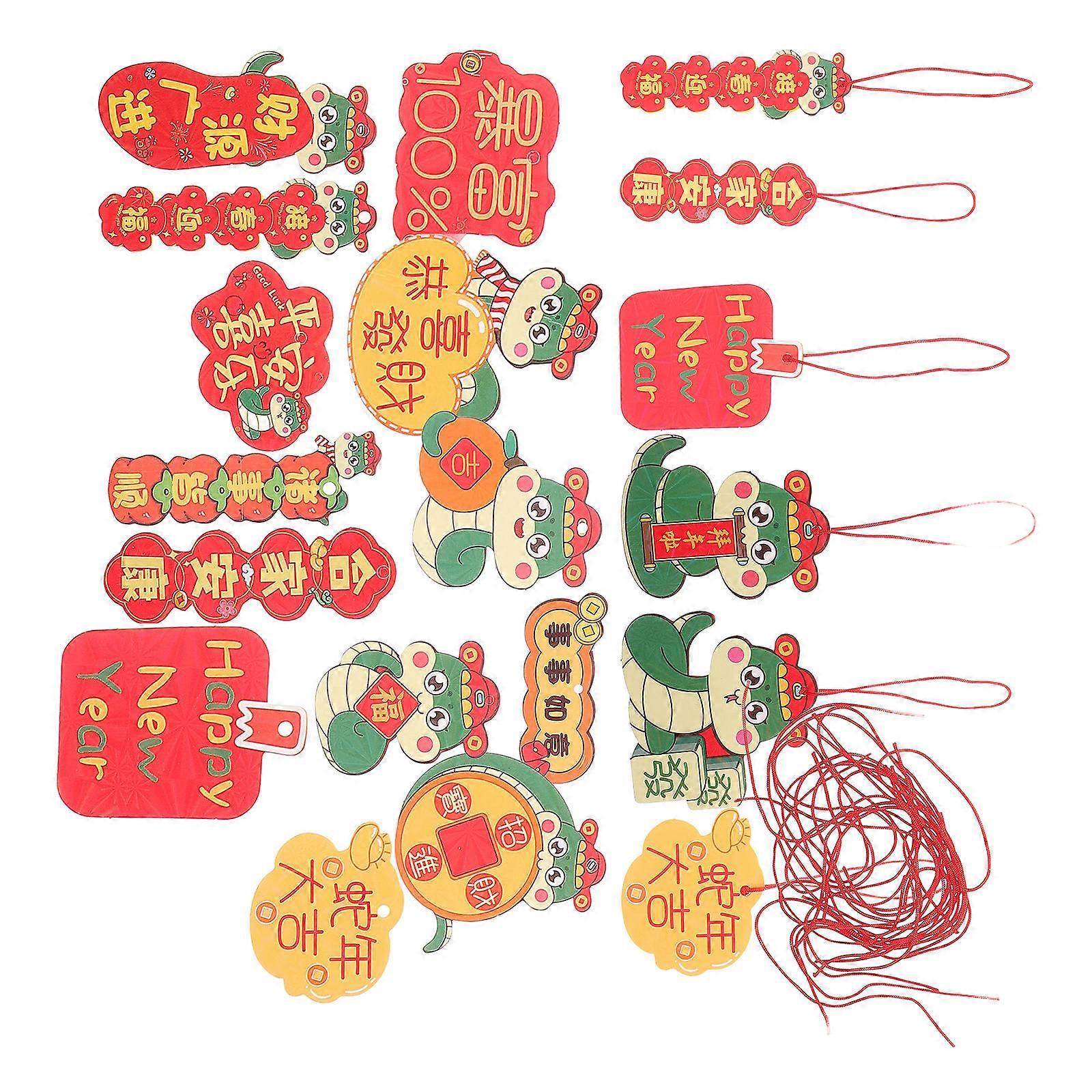 Celebrate Chinese New Year with Handcrafted Snake Ornaments for Home Decor Products Multi 18 Pieces