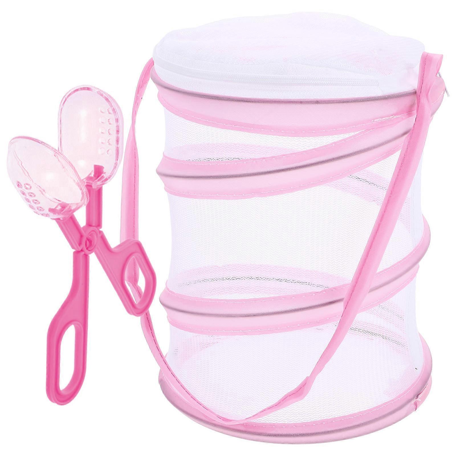 Mesh Butterflies Cage 1 Set Ideal For Nature Study Zipper Design Ensuring Convenient Insect Breeding 16x18cm