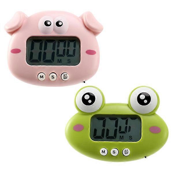 Kitchen Timer 2-Pack, Cute Cartoon Animal Countdown Timer, Digital Cooking Timer with Magnet
