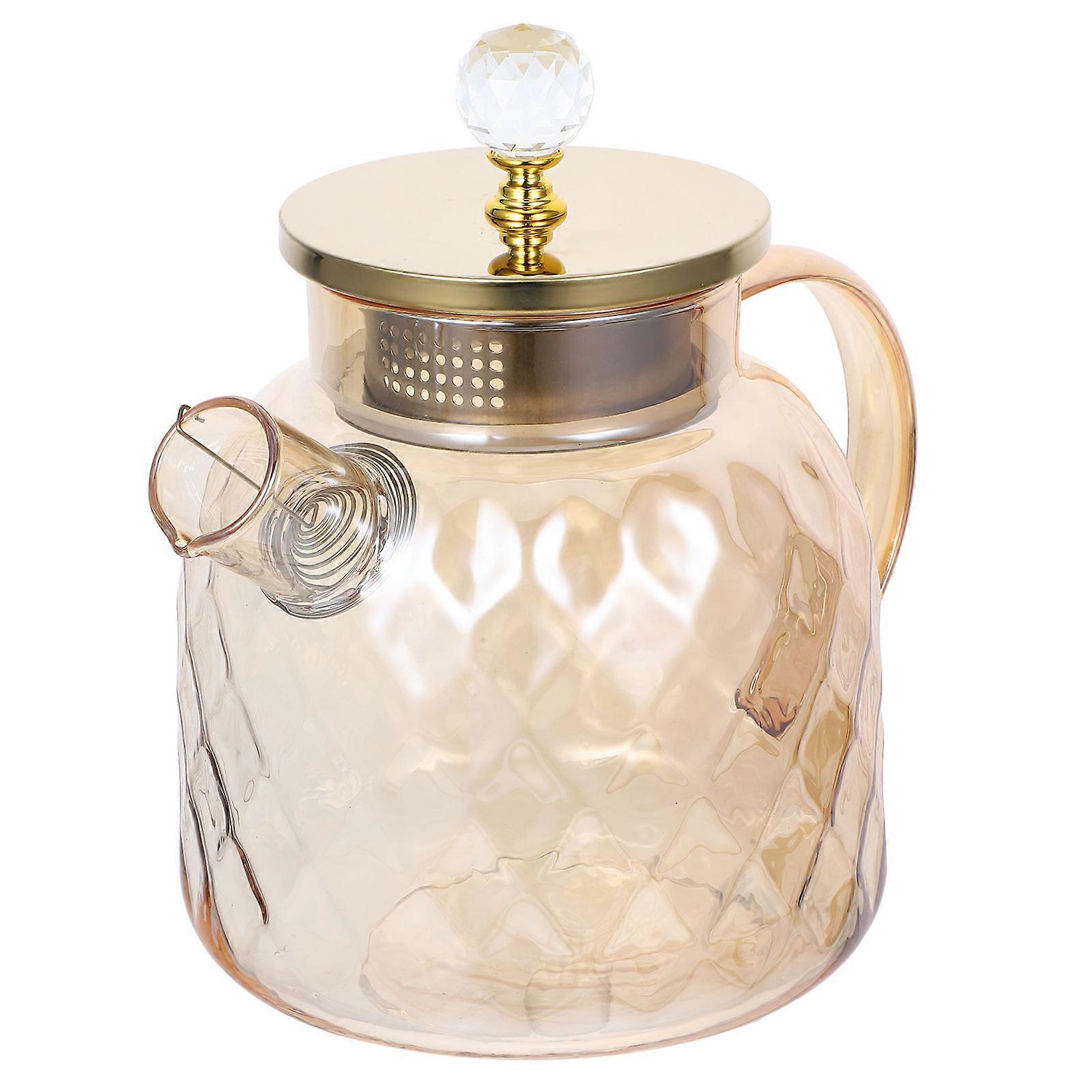 Borosilicate Glass Water Pitcher with Lid – Iced Tea Jug for Hot and Cold Drinks, Handle for Juice or Milk at Home or Parties