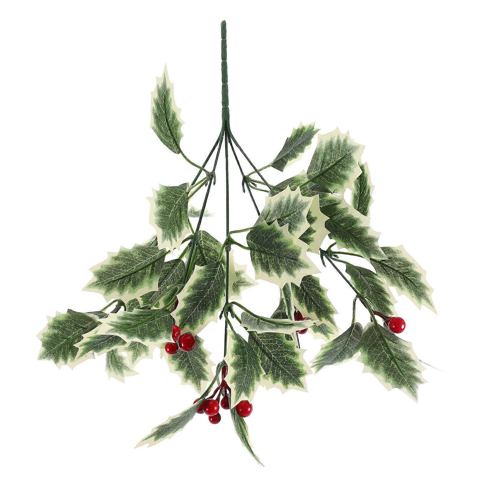 Artificial Christmas Berry Stem for Decor with Realistic Simulation and Warm Color Multi Scene Application Plastic Foam