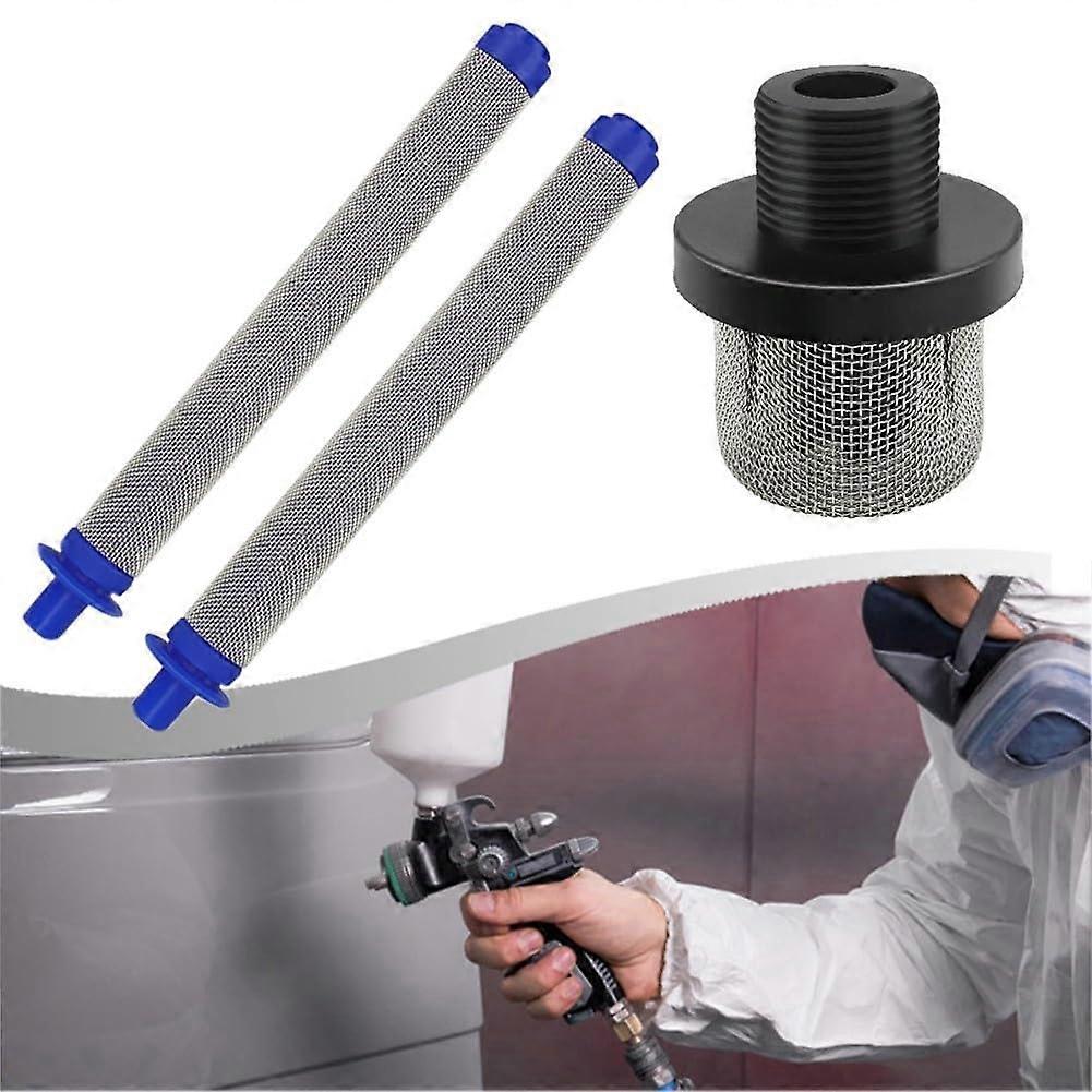 Airless paint spray filter, 3piece set with inlet suction cup for  use