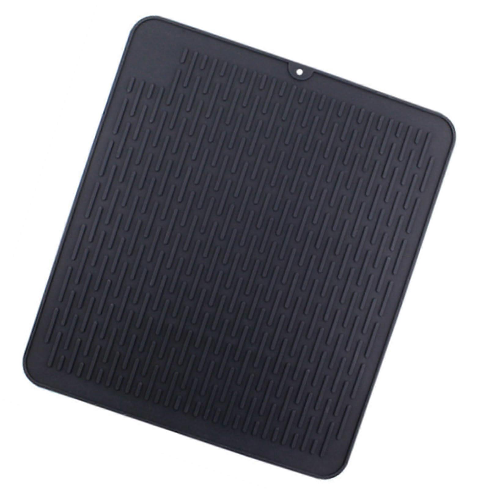 Waterproof Silicone Drip Mat For Kitchen Countertops And Utensils Black