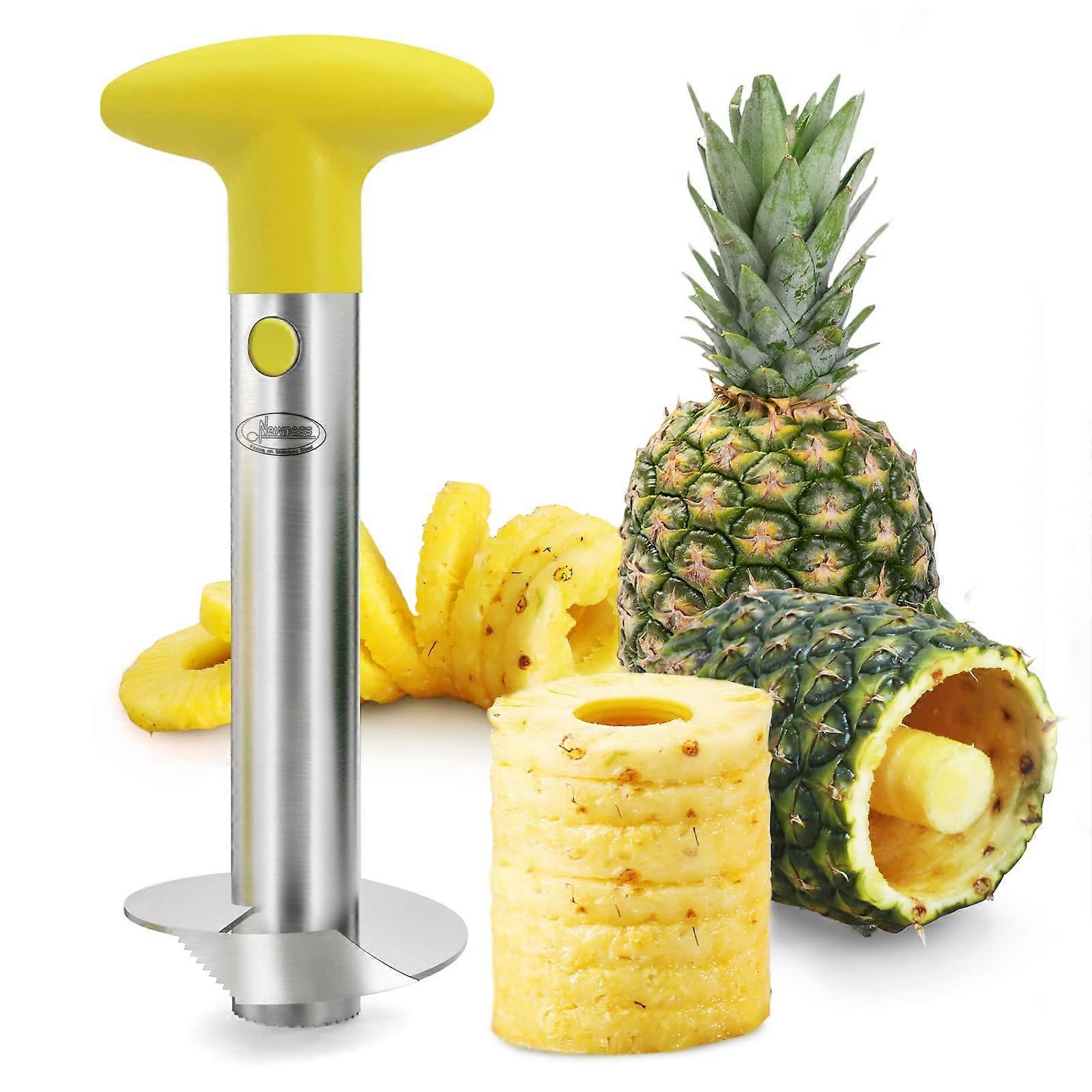 Pineapple Cutter Stainless Steel Core Remover Tool, Pineapple Corer for Home Kitchen, Sharp Blade, Yellow
