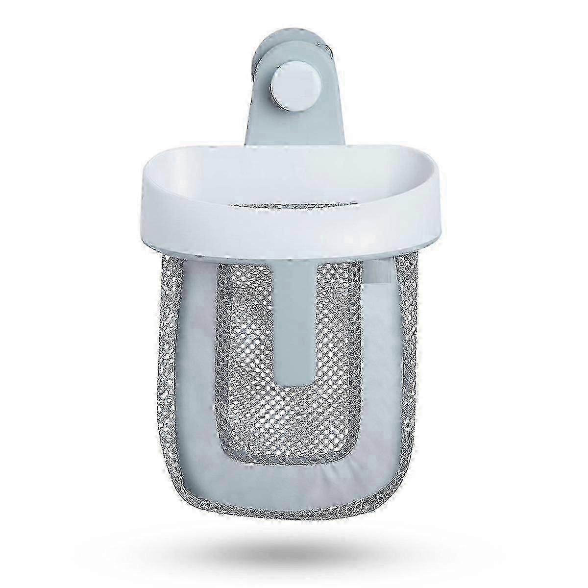 TTMA Hanging Bath Toy Storage with Quick Drying Mesh, White & Gray