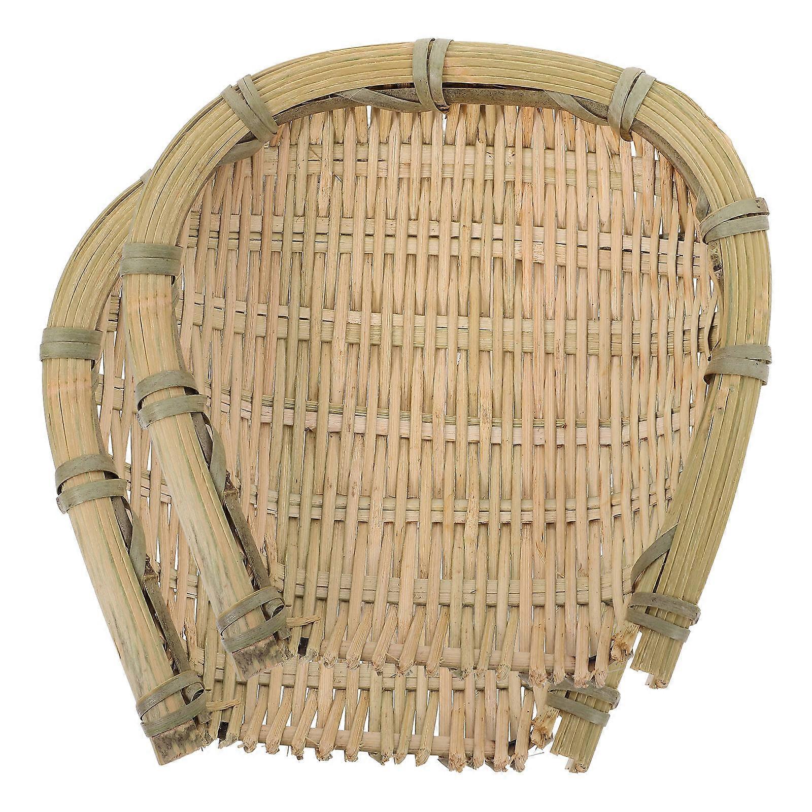 Light Yellow Plastic Baskets for Storing with Drainage Design and Stackable Feature 2 Pcs