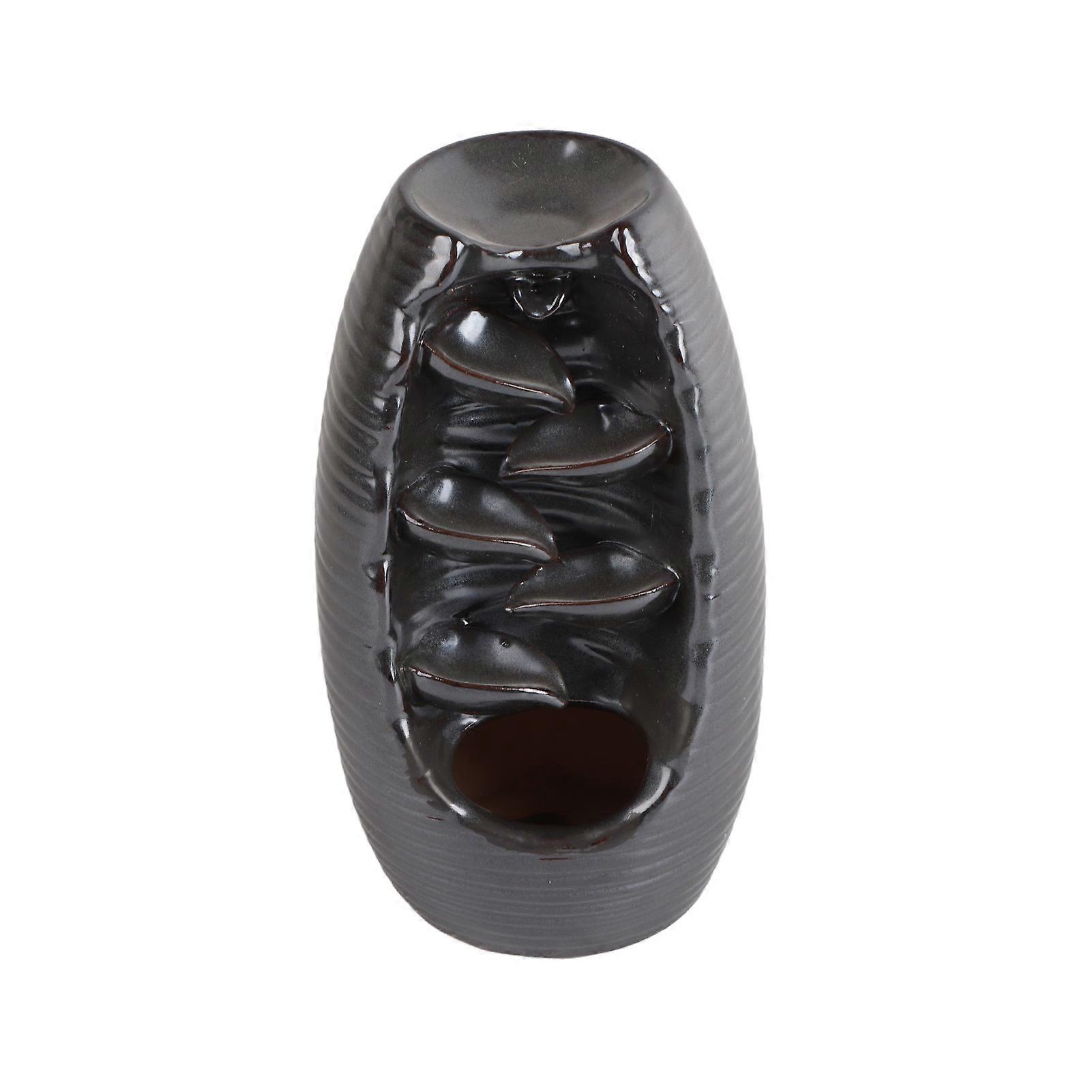 Waterfall Backflow Incense Burner 20cm Ceramic Rust with 130 Cones