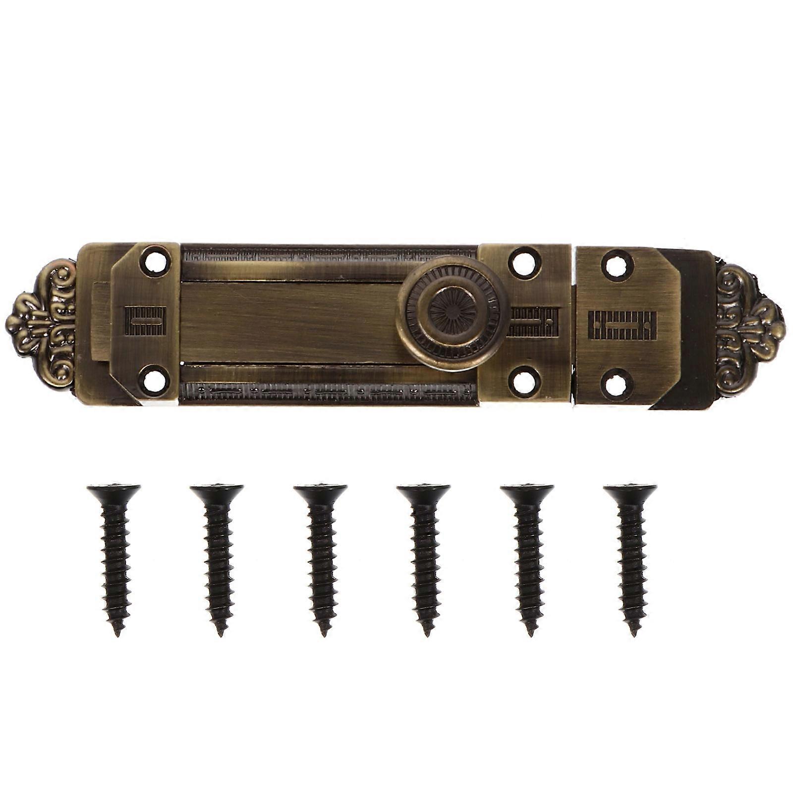 Sliding Door Security Lock Vintage Style Alloy Latch 14x3cm Designed For Homeowners 1Pack