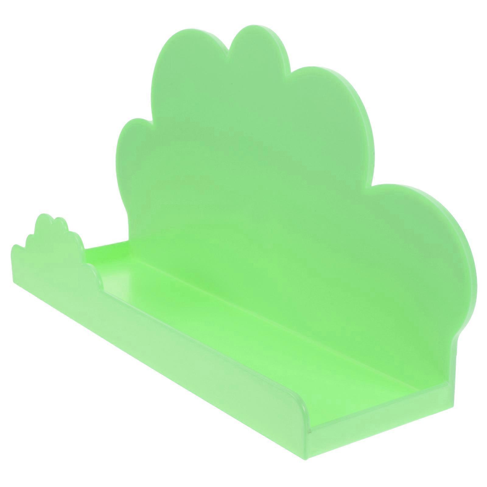 Magnetic Holder Adorable Cloud Shaped Shelf Stationery Storage Holder Home Use Green 1Pcs