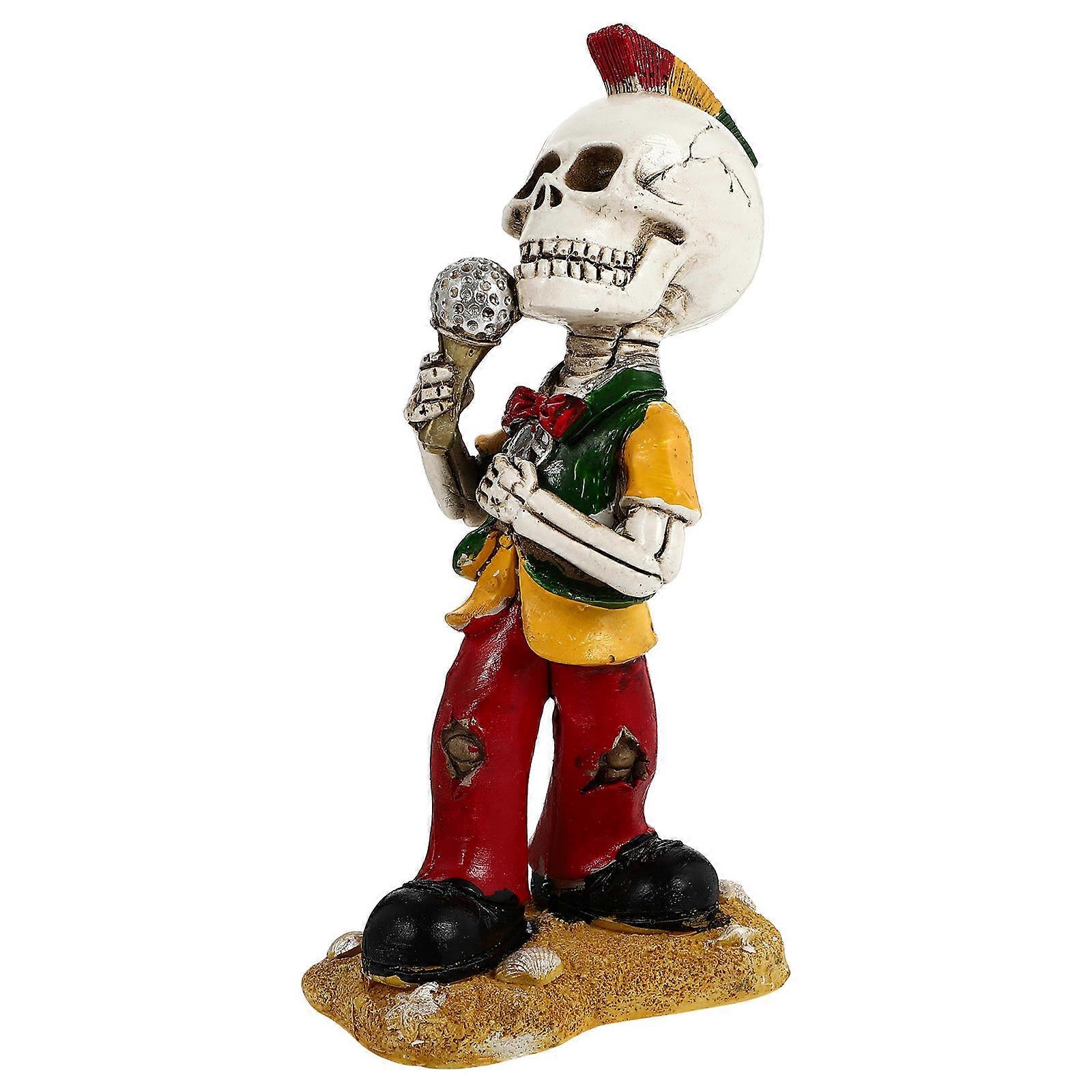 Skeleton Figurine 1Pc Cool Skeleton Decor Assorted Color Delicate Design Halloween Home Decoration 20x9.5cm